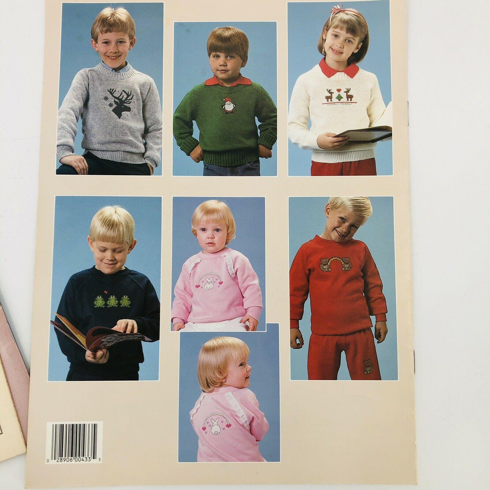 5 Cross Stitch Patterns Books and Booklets - Kids Sweatshirts Bookmarks Baby Bibs by Leisure Arts - Image 10