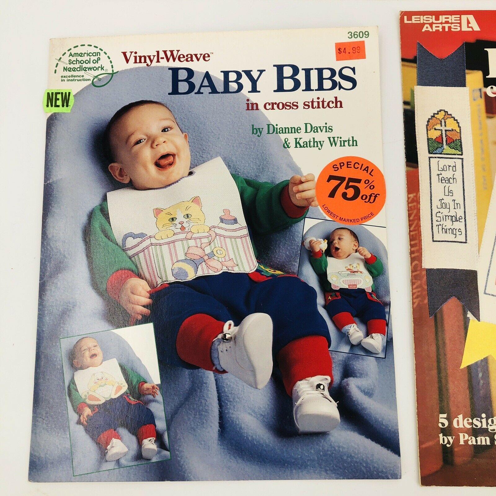 5 Cross Stitch Patterns Books and Booklets - Kids Sweatshirts Bookmarks Baby Bibs by Leisure Arts - Image 6