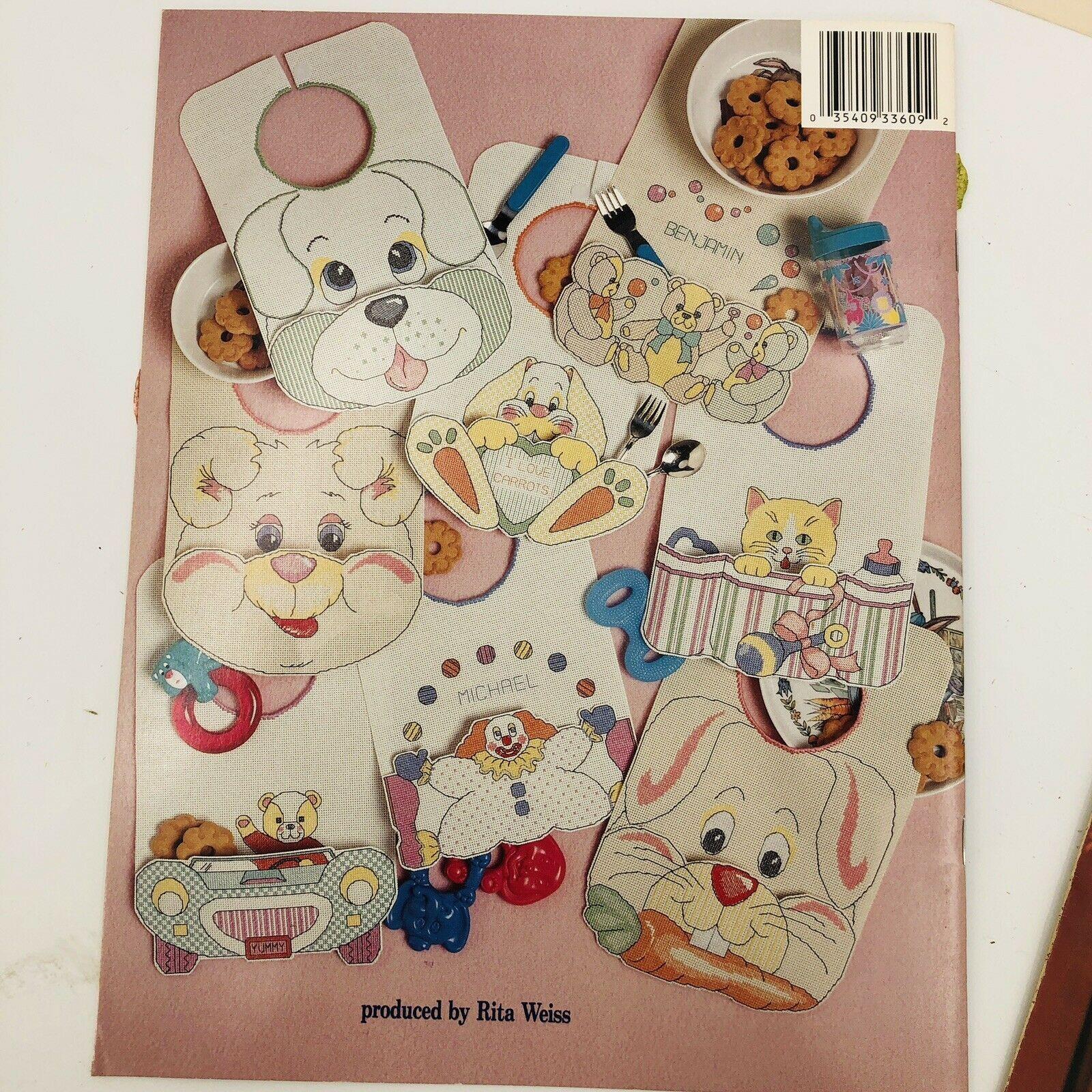 5 Cross Stitch Patterns Books and Booklets - Kids Sweatshirts Bookmarks Baby Bibs by Leisure Arts - Image 7