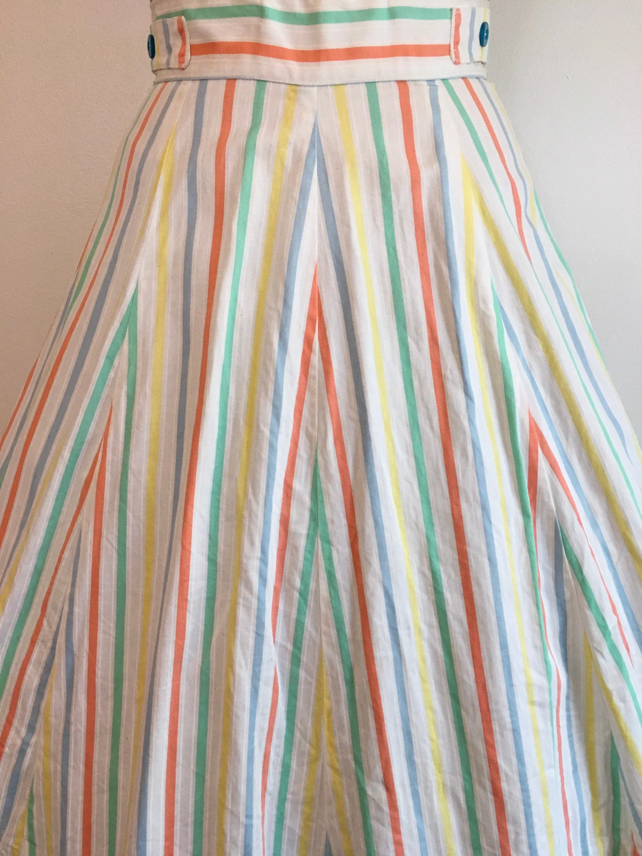 50’s Chevron Stripe A-Line Pastel Skirt - Image 5