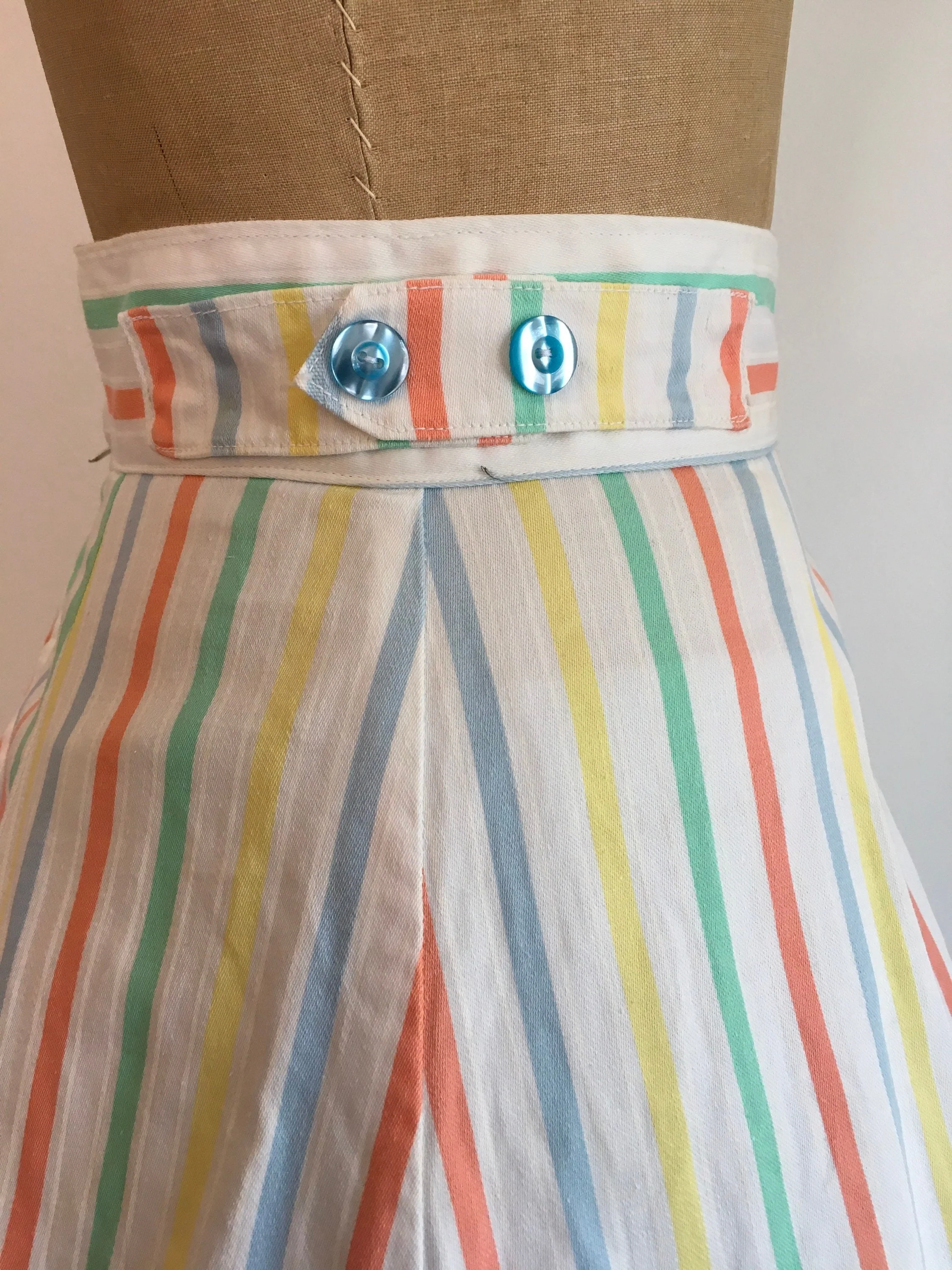 50’s Chevron Stripe A-Line Pastel Skirt - Image 6