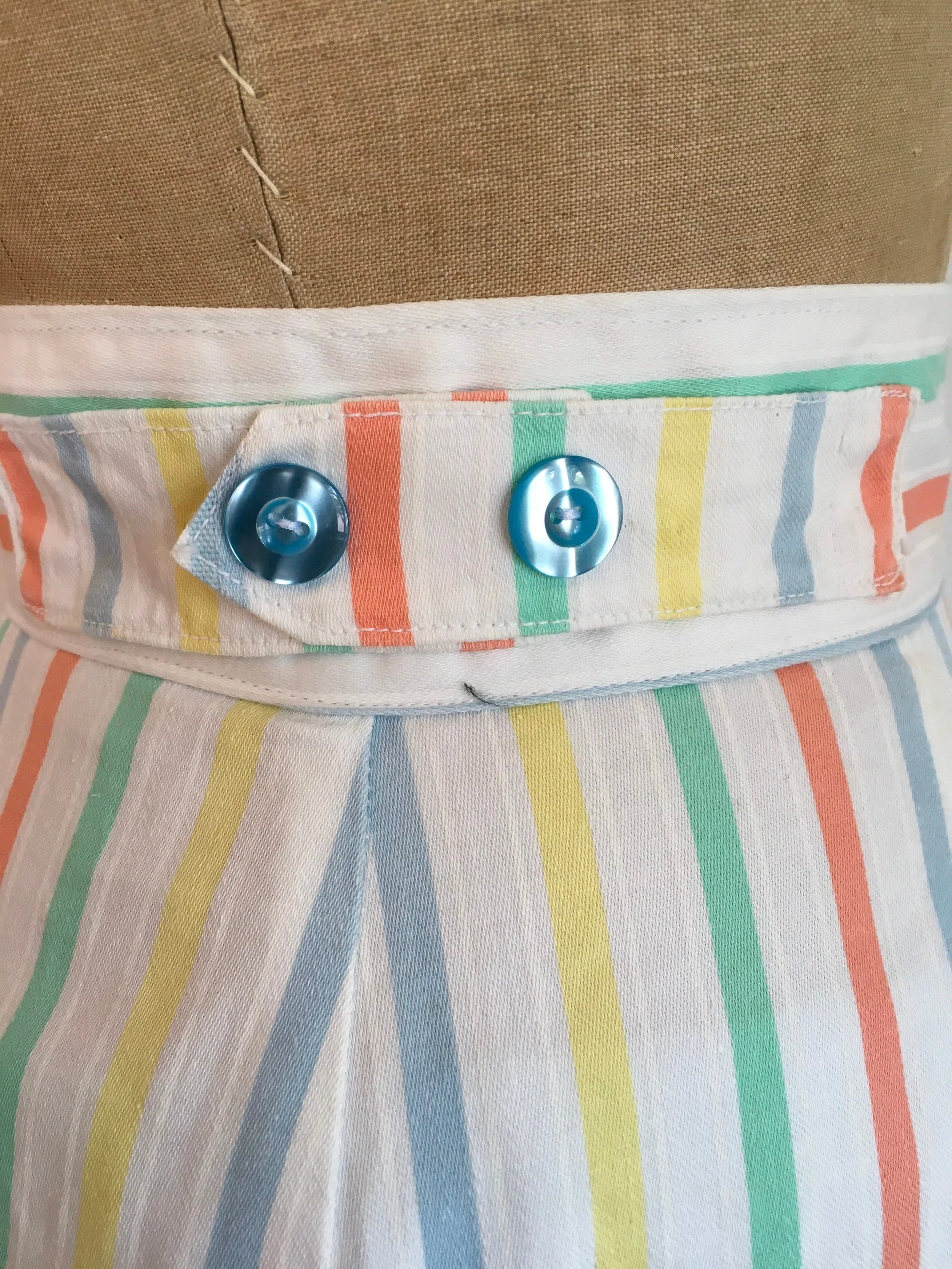 50’s Chevron Stripe A-Line Pastel Skirt - Image 7