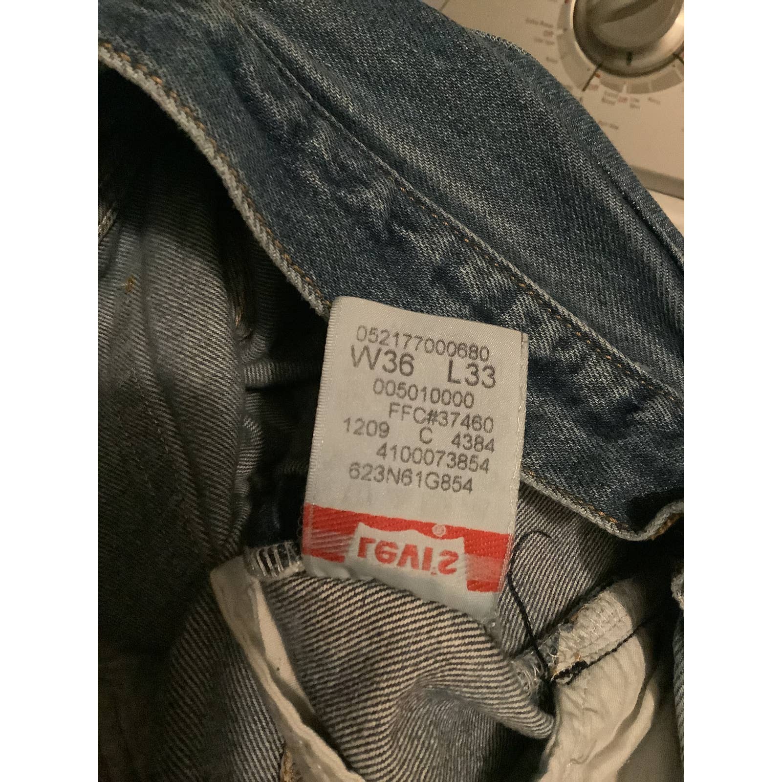 501 Jeans 00s Distressed Original Straight Leg Button Fly Grunge 34x29 by Levi's - Image 4