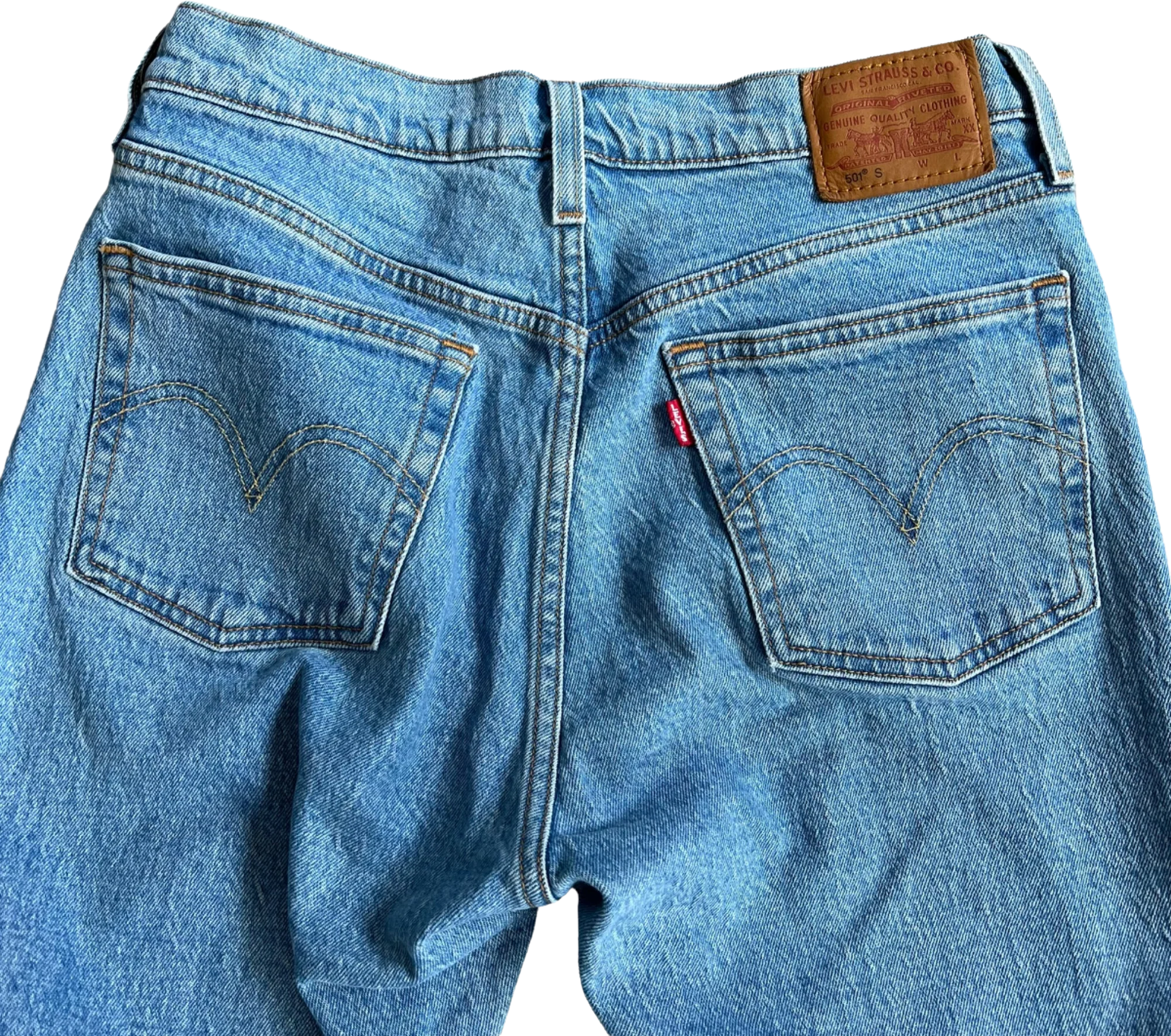 501's Skinny Button Fly Light Wash Denim By Levi's - Image 2