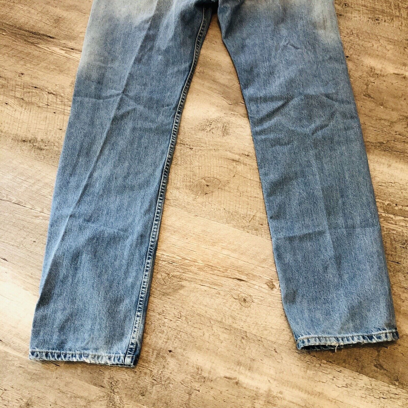 505 Men's Jeans 34 X 34 Regular Fit Straight Leg Light Blue Denim Red Tab by Levi's - Image 12