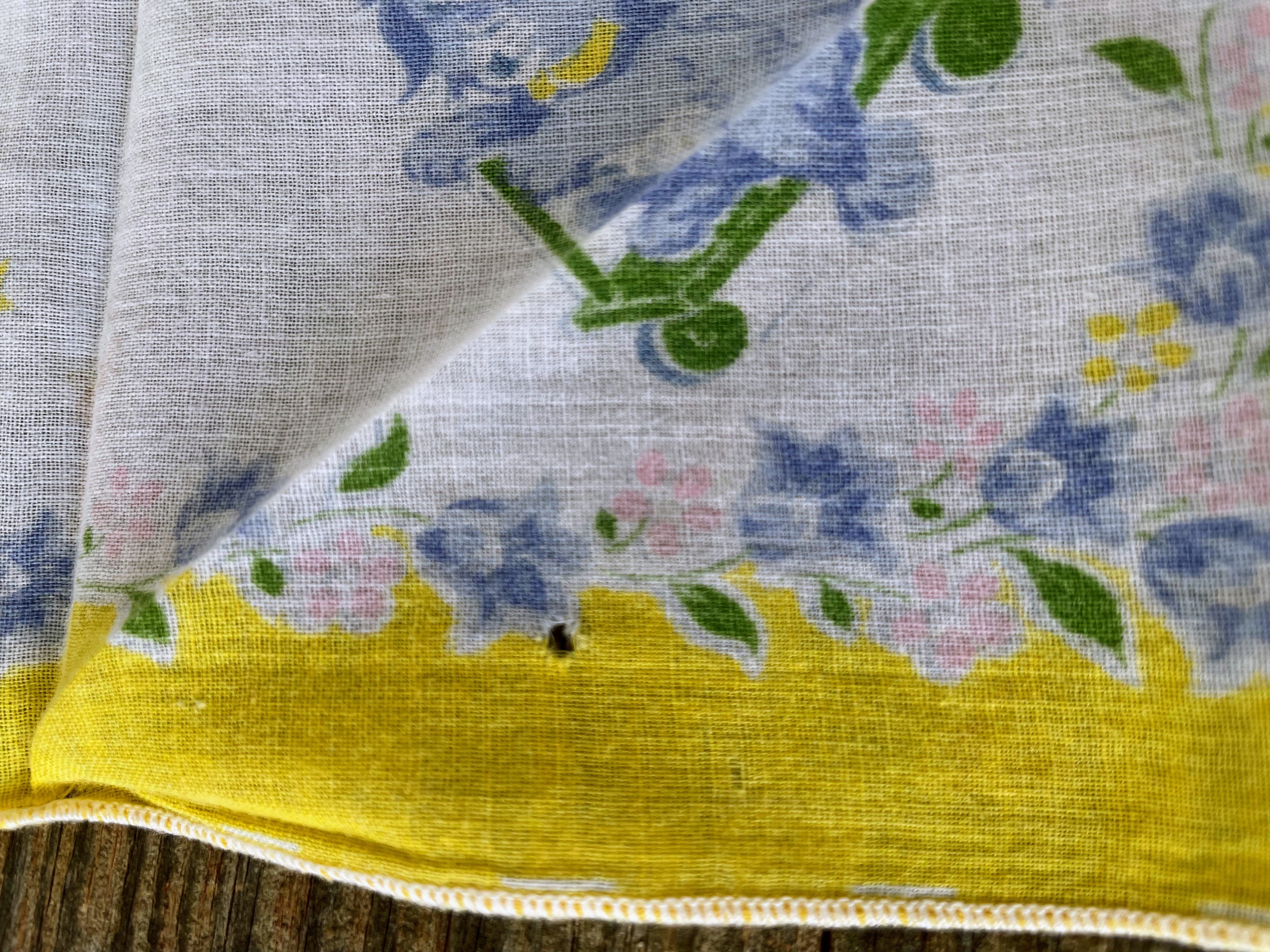 50s 4 Child Hankies Handkerchief Disney Floral Dog - Image 13