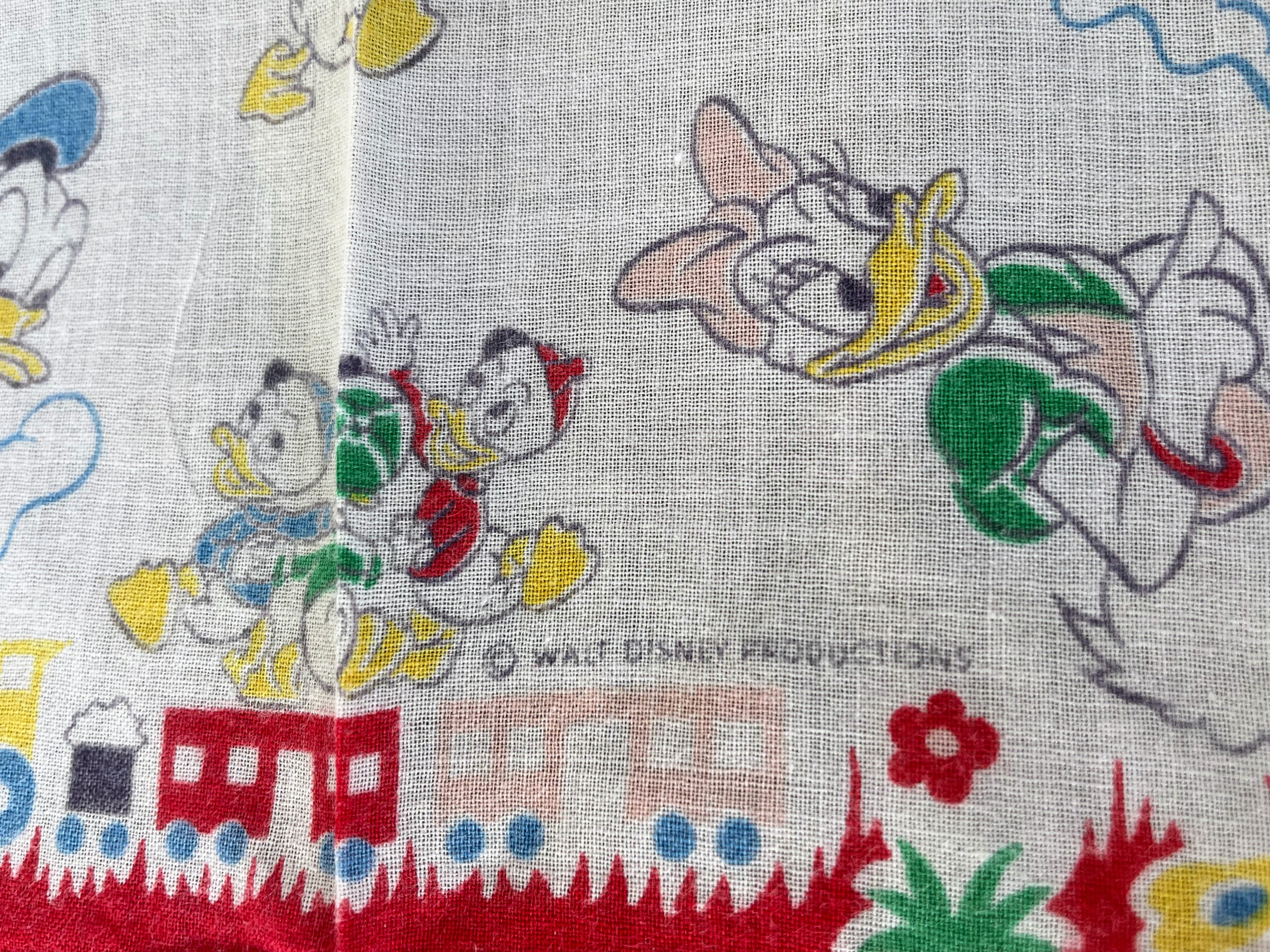 50s 4 Child Hankies Handkerchief Disney Floral Dog - Image 4