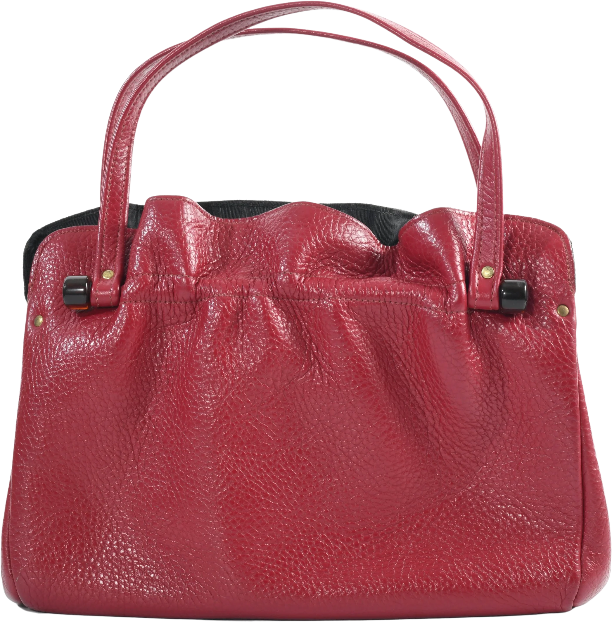 50s 50s Red Leather 3 Pocket Purse By Fashions by Margolin