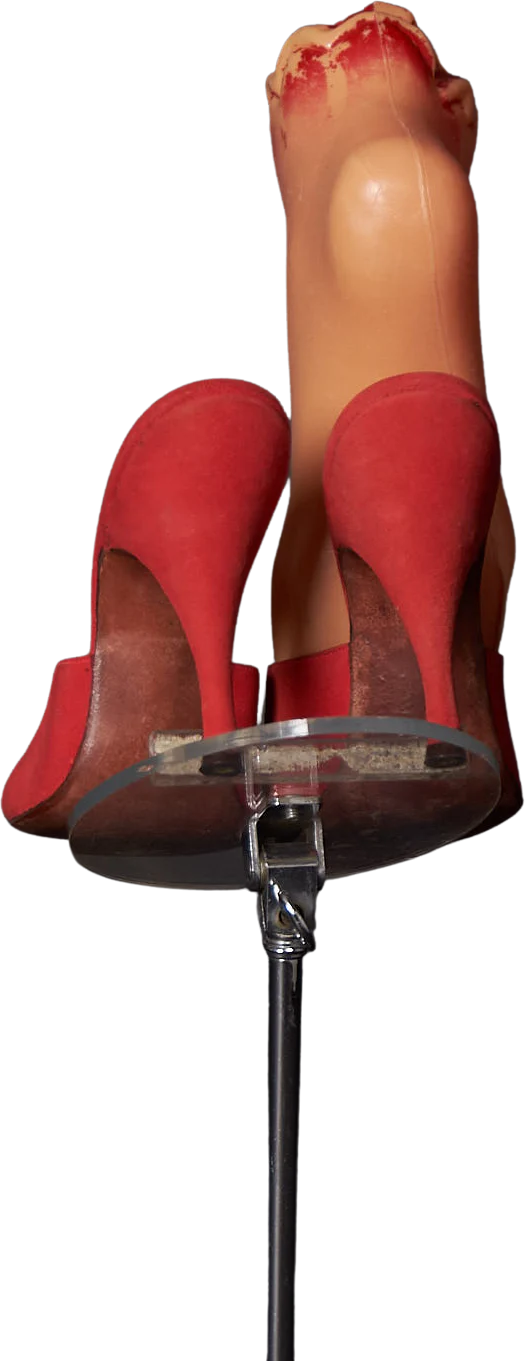 50s Red Suede Sprinolator Heels by Falenti - Image 2