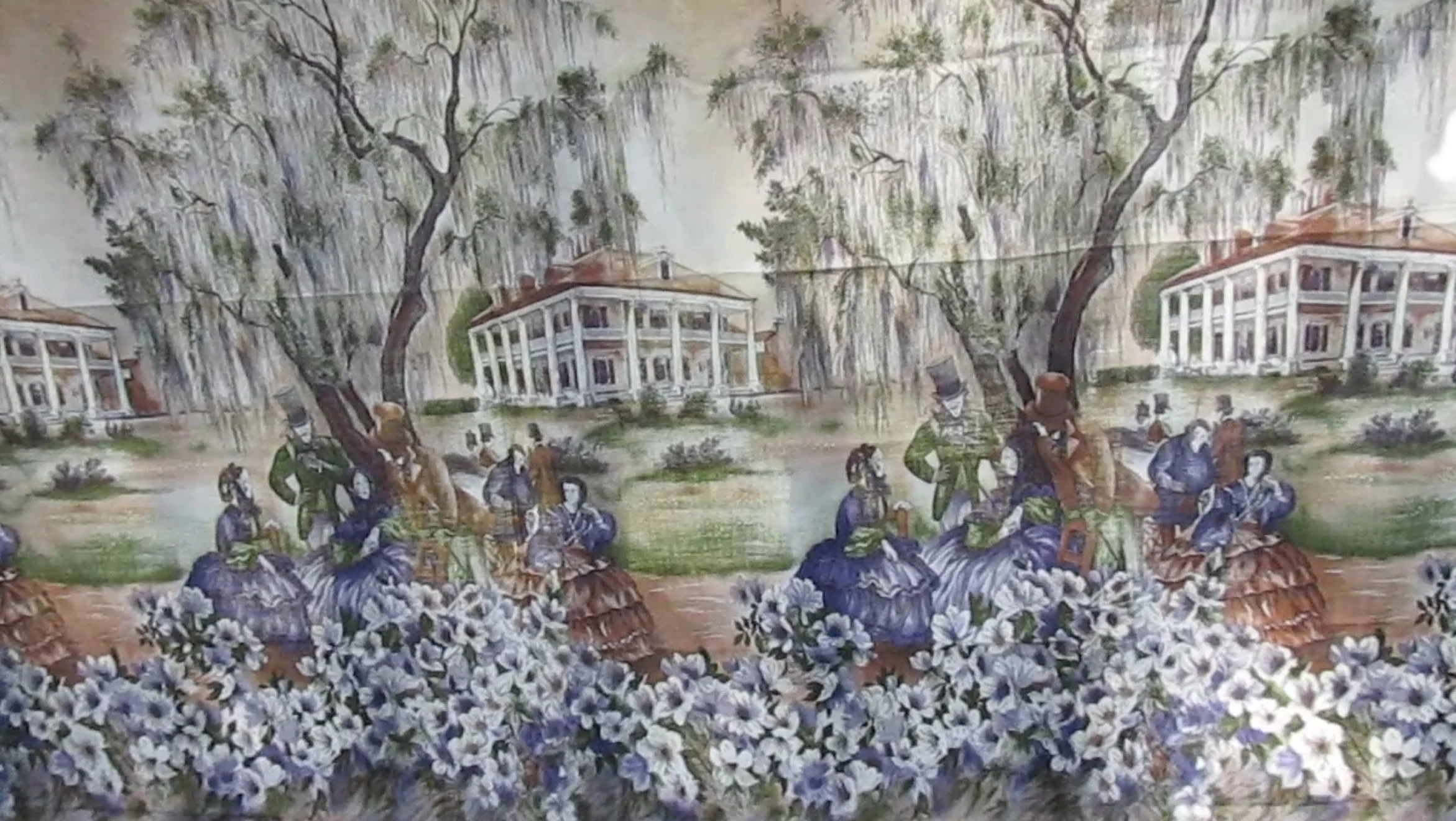 50s/60s 1.5 Yard Of "tara Hall" Fabric Gone With The Wind By Millworth Converting Corporation - Image 2