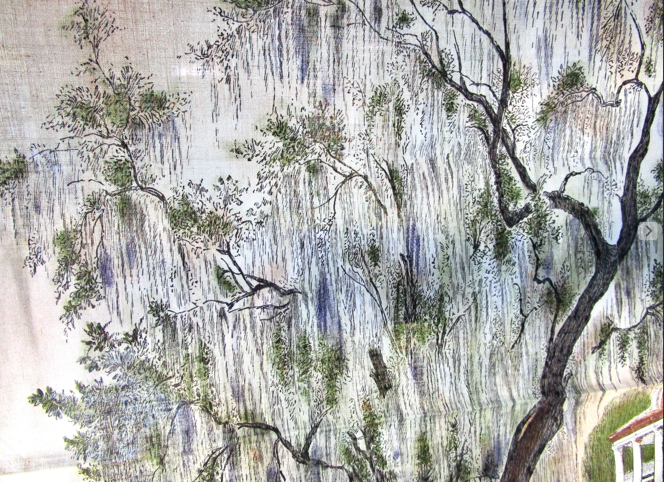 50s/60s 1.5 Yard Of "tara Hall" Fabric Gone With The Wind By Millworth Converting Corporation - Image 5