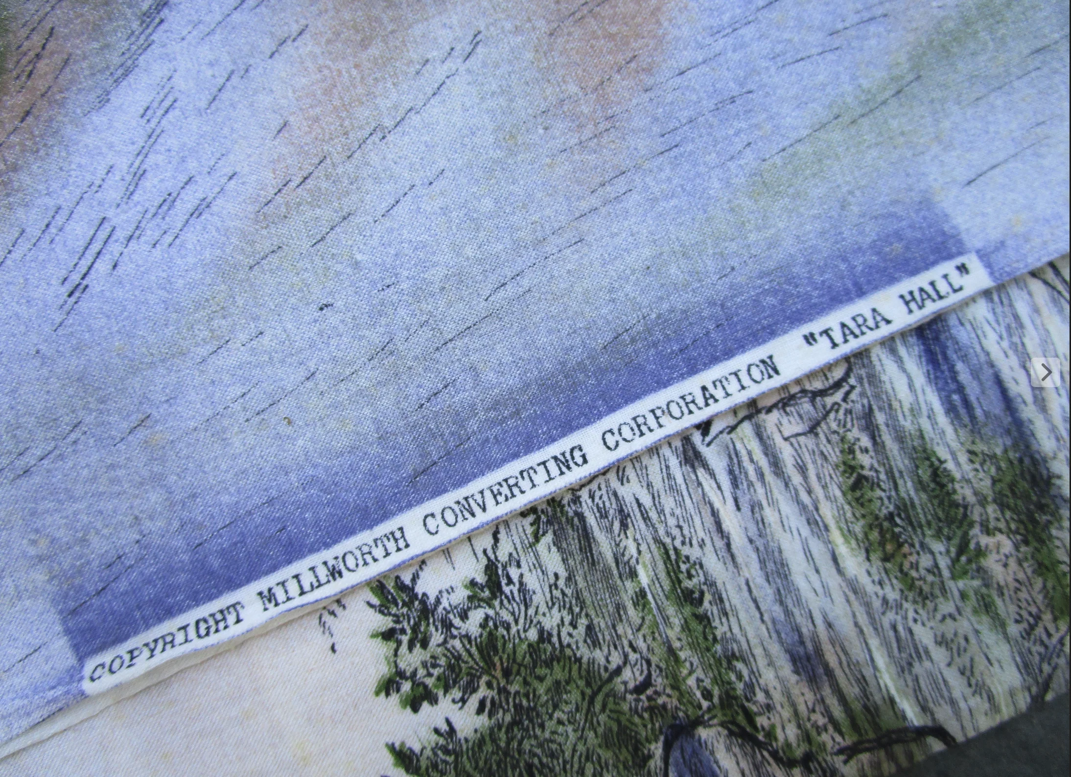 50s/60s 1.5 Yard Of "tara Hall" Fabric Gone With The Wind By Millworth Converting Corporation - Image 6