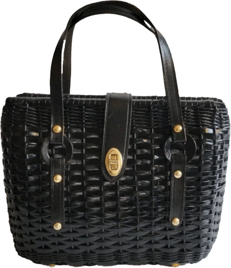 50s/60s 60s Midcentury Handwoven Handbag Purse