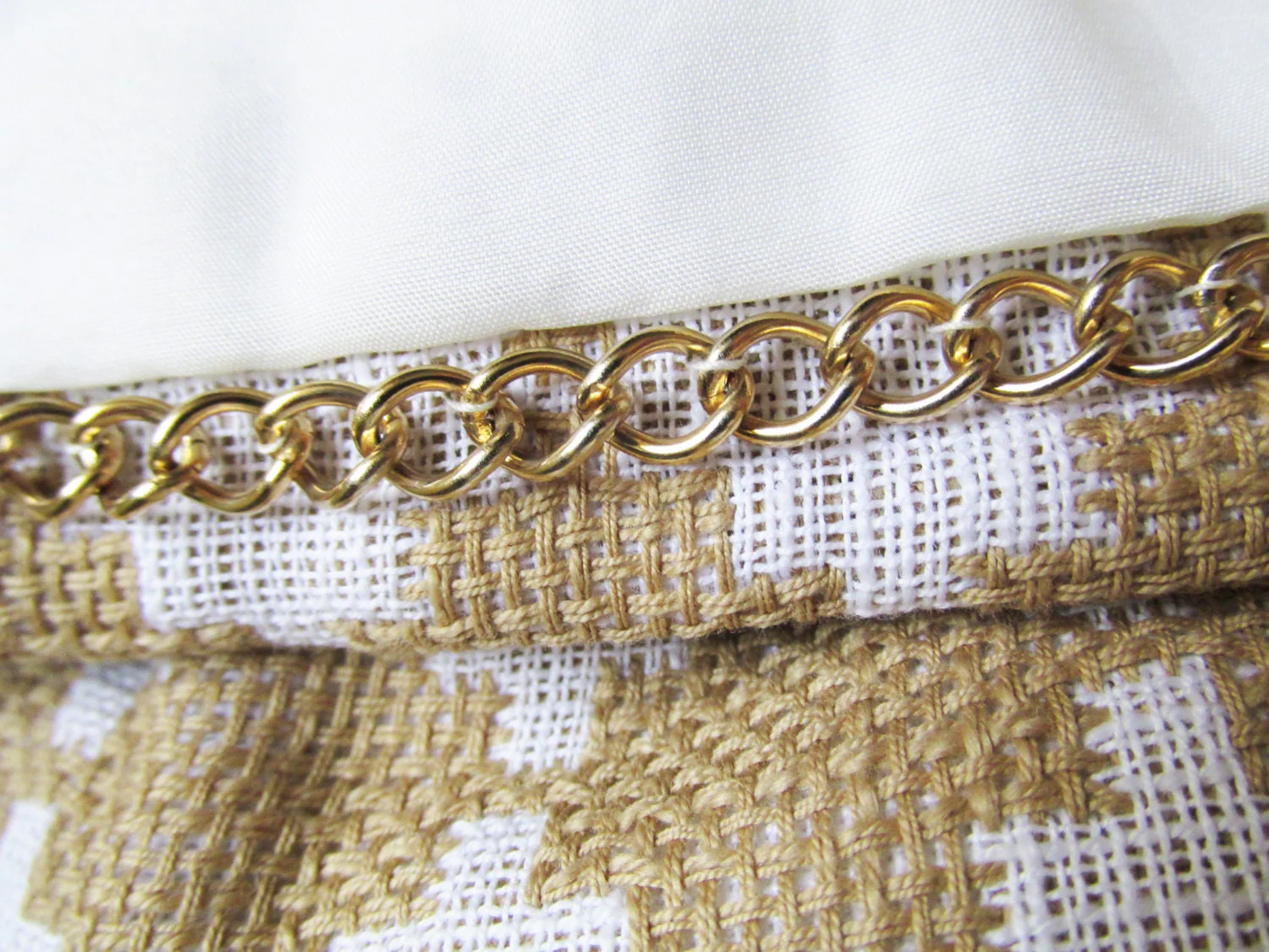 50s 60s Atomic Mod Gold and White Jacket From Ogden Mills for Fall Or Spring M - Image 4