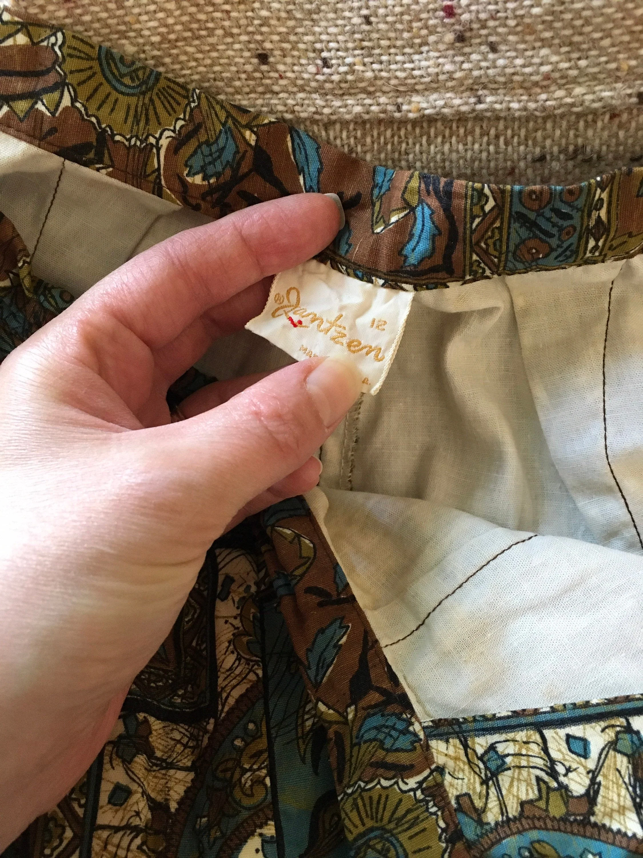 50's/60's Batik Print Shorts by Jantzen - Image 6
