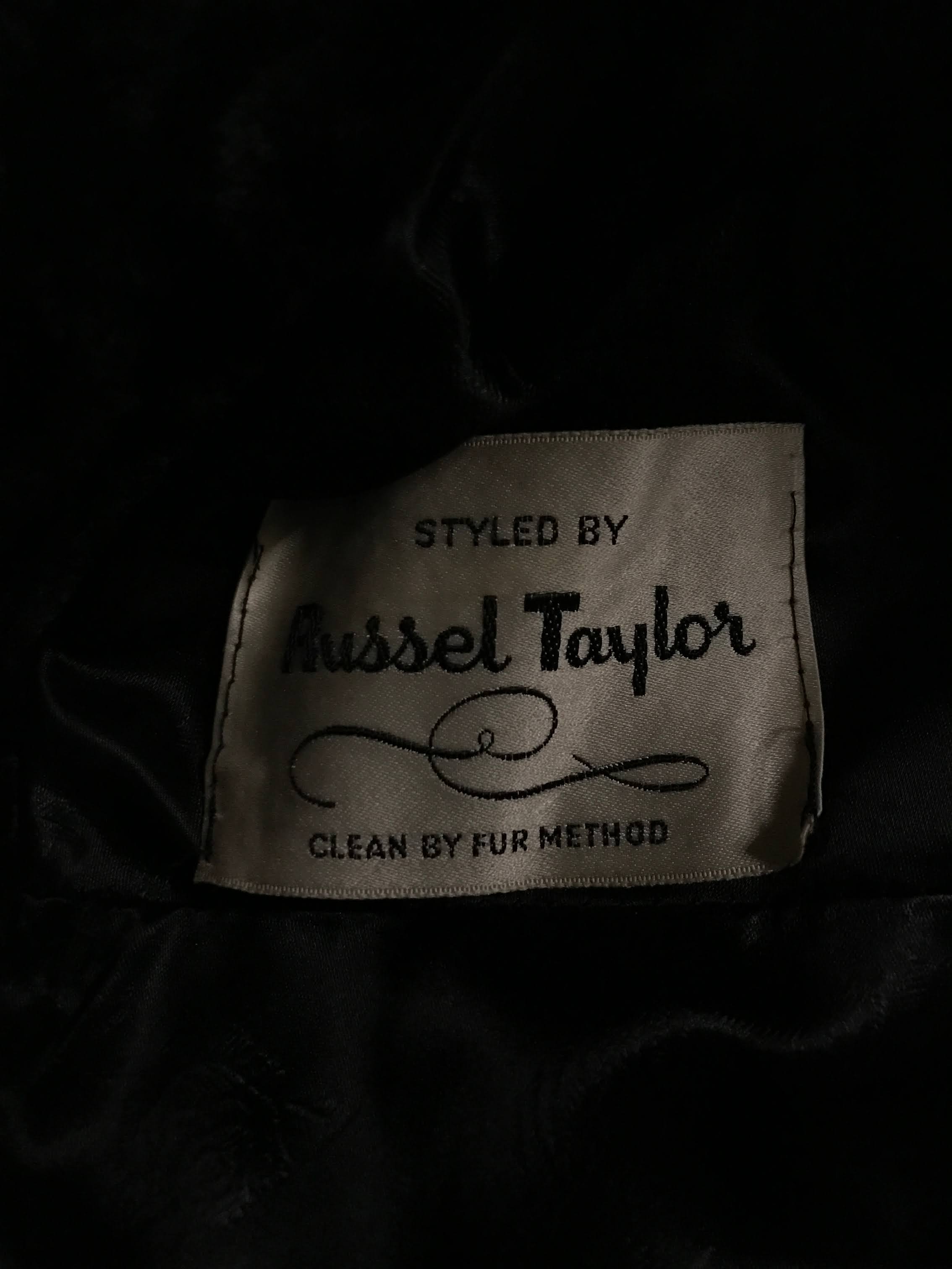 50s/60s Black Velvet Curly Mongolian Lamb Fur Duster Coat By Russell Taylor - Image 11