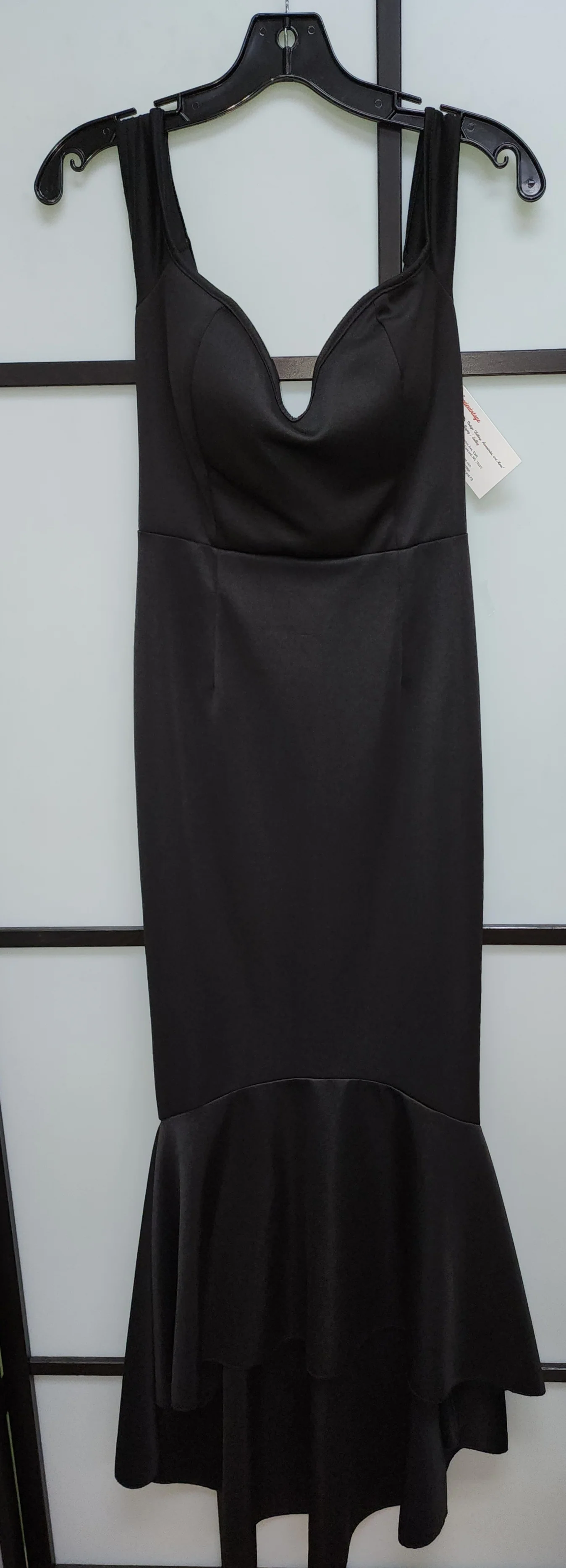 50s/60s Black Wool Pencil Skirt Mid Century Rockabilly By Catalina - Image 5