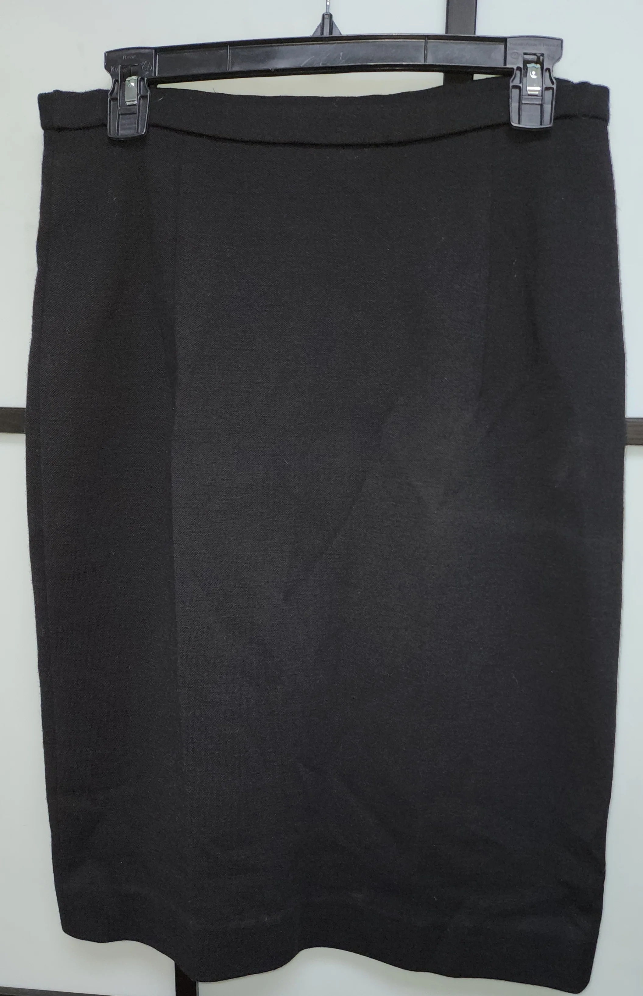 50s/60s Black Wool Pencil Skirt Mid Century Rockabilly By Catalina - Image 7