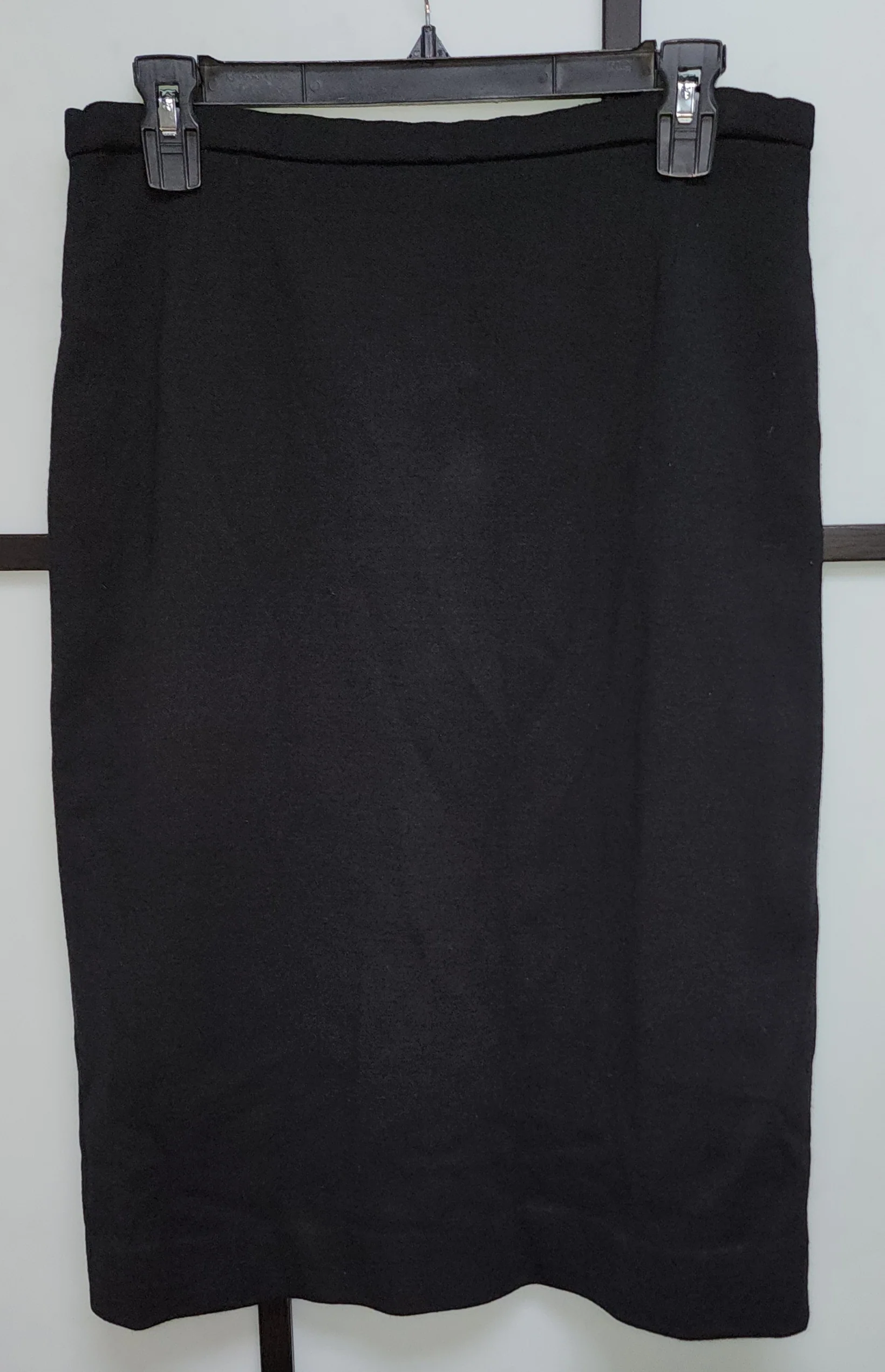 50s/60s Black Wool Pencil Skirt Mid Century Rockabilly By Catalina - Image 8