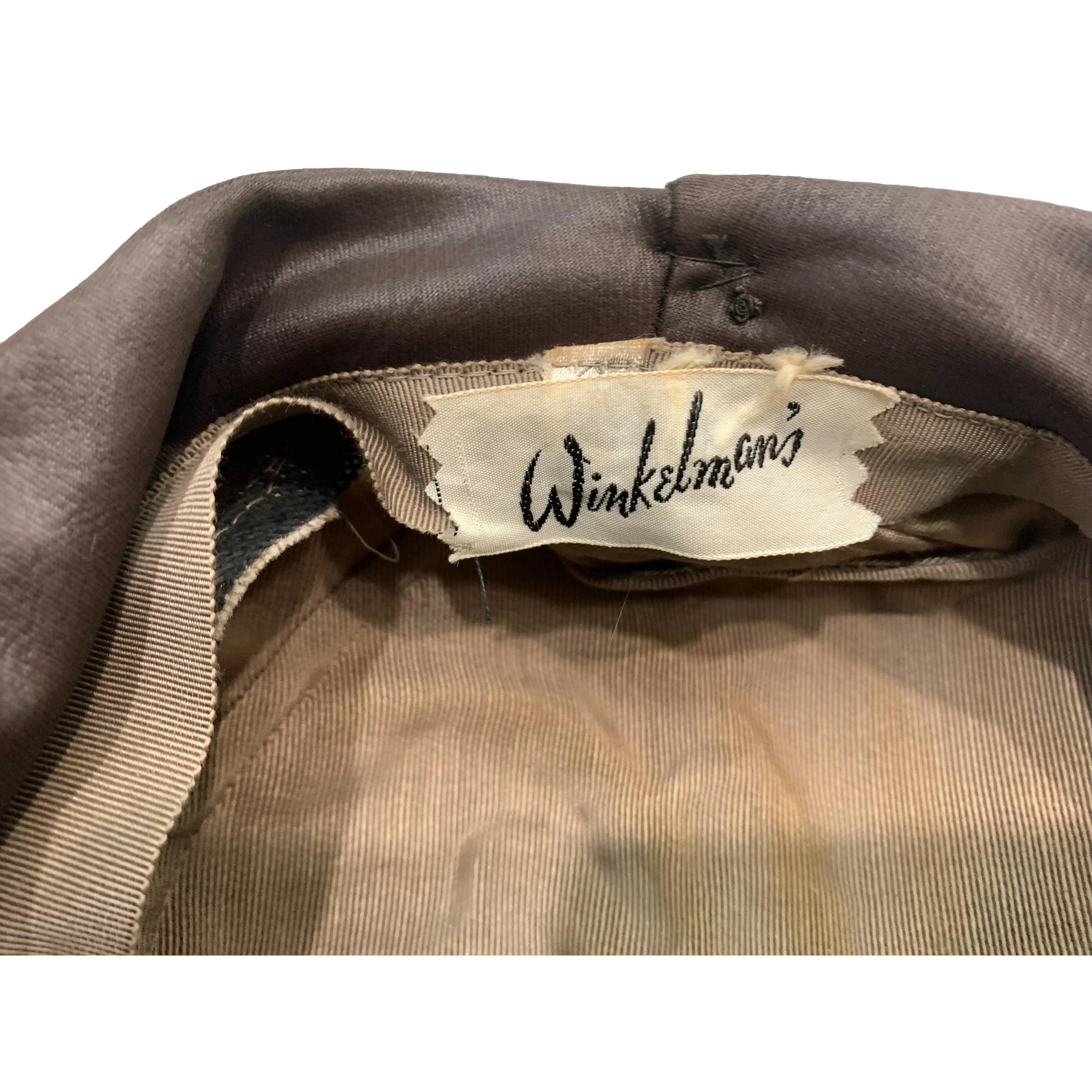 50s/60s Blonde Mink Fur Hat Beret With Faux Leather Bow By Winkelman's - Image 5