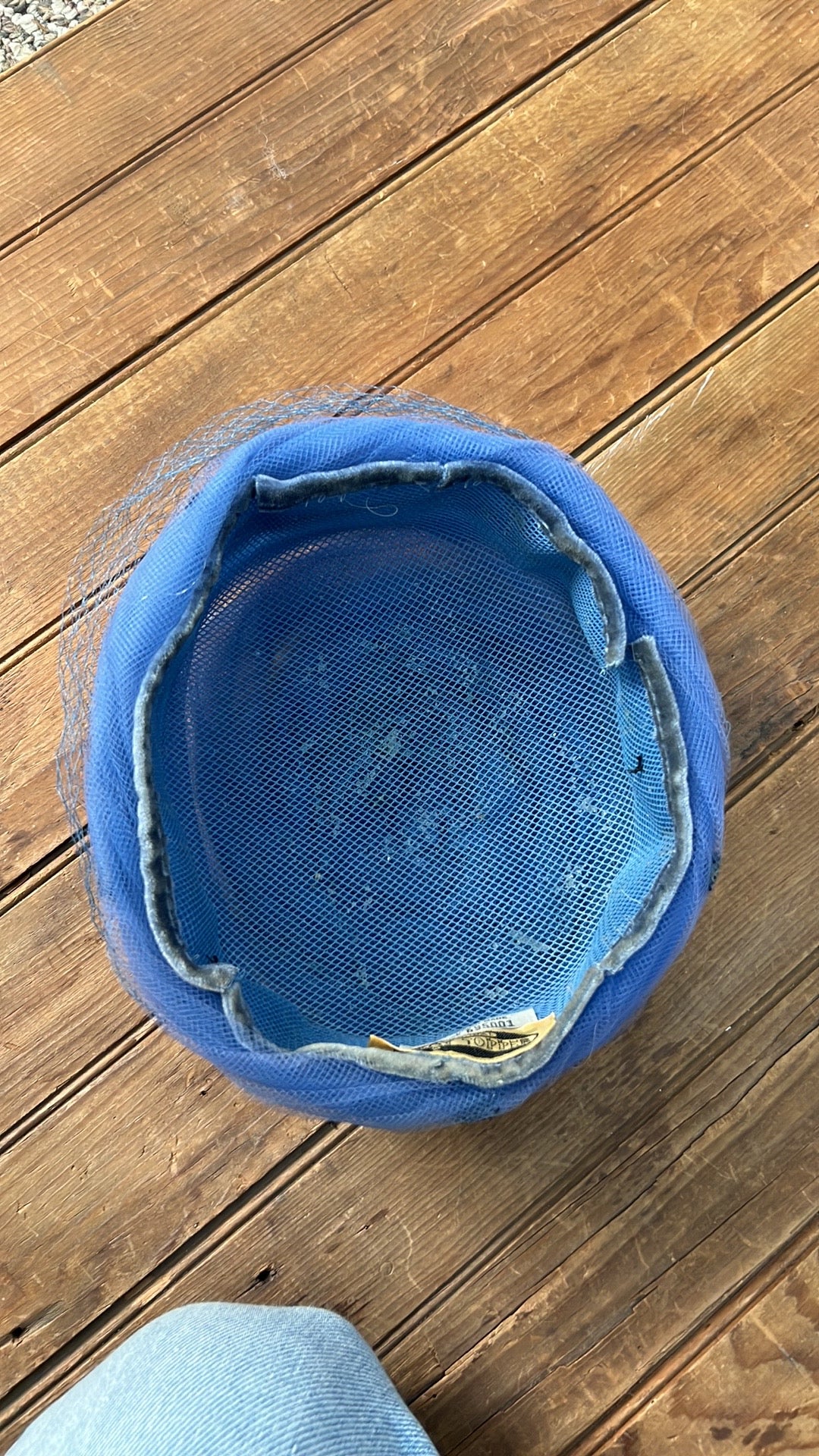 50s/60s Blue Net Pillbox Hat - Image 6