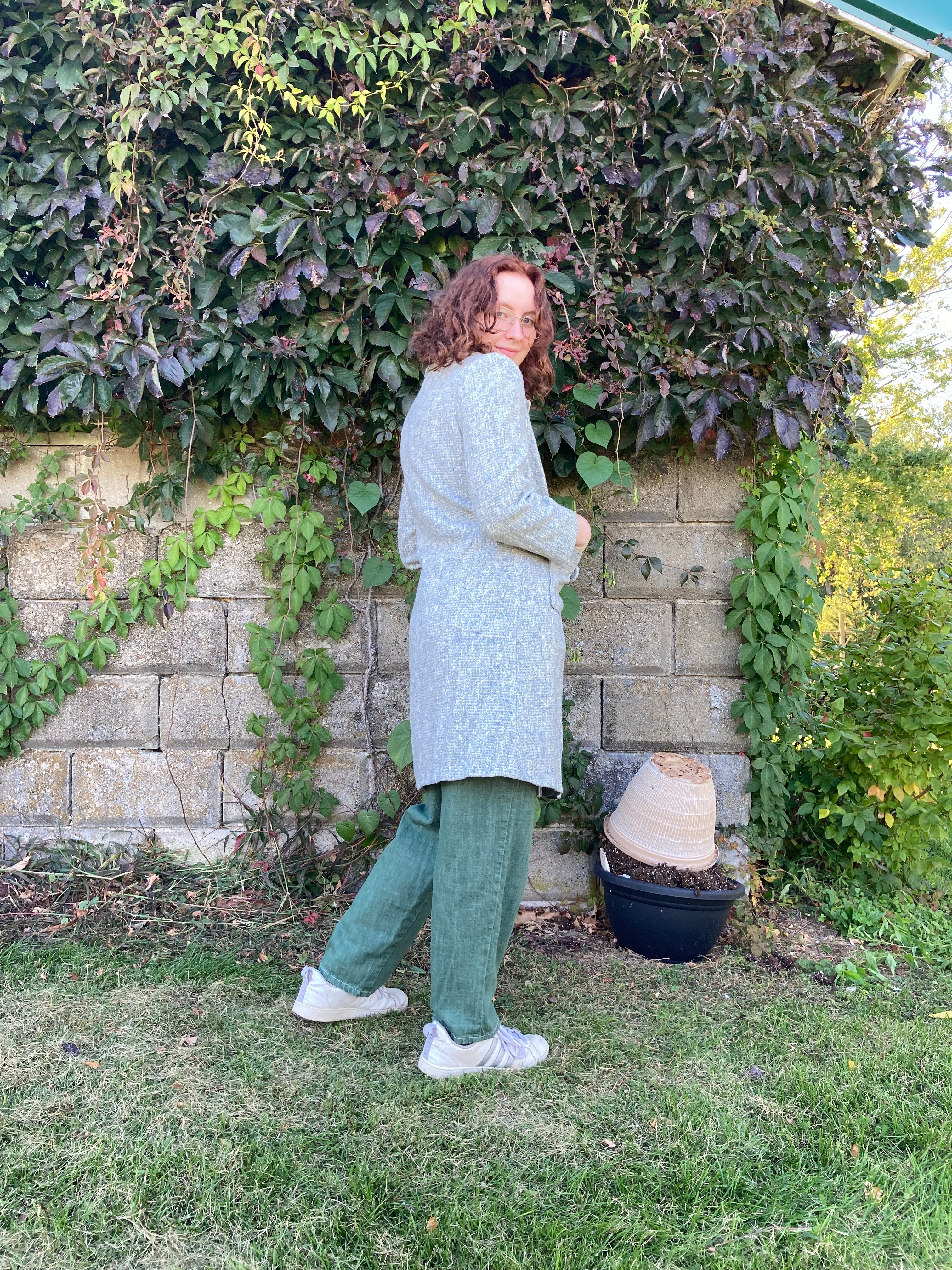 50s/60s Boucle Wool Double Breasted Coat By Empire Girl - Image 3