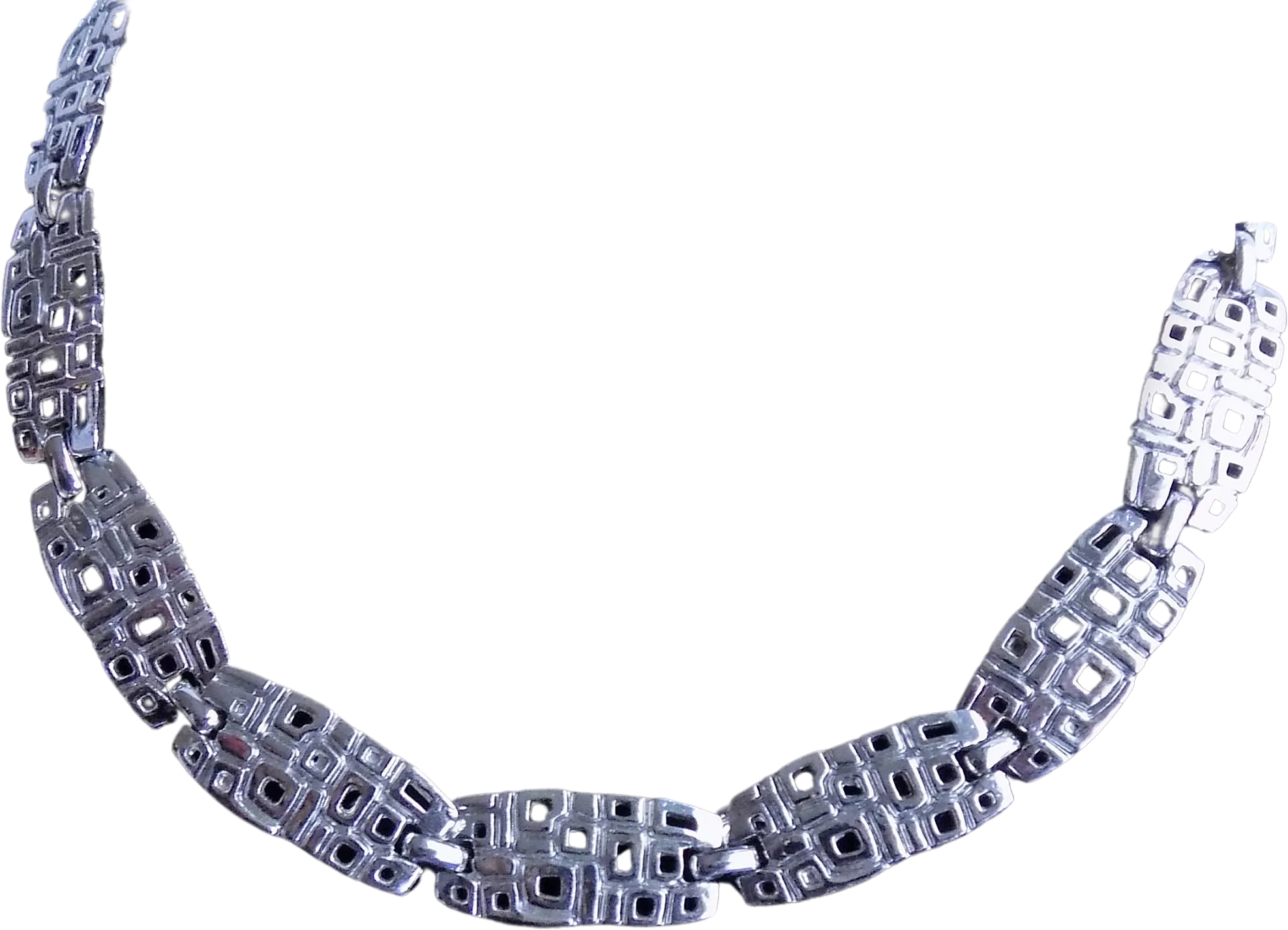 50s 60s Brutalist Necklace Modern Mcm Wearable Art Studio Piece Choker Atomic Cubist