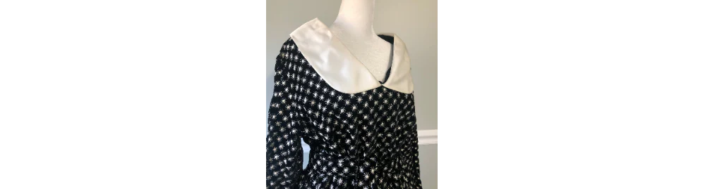50s/60s Deadstock 60s Celestial Peter Pan Collar Mod Dress By Lane Bryant - Image 11