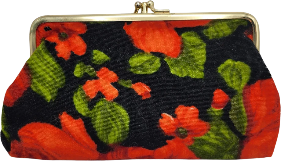 50s/60s Deadstock Rose Velvet Clutch