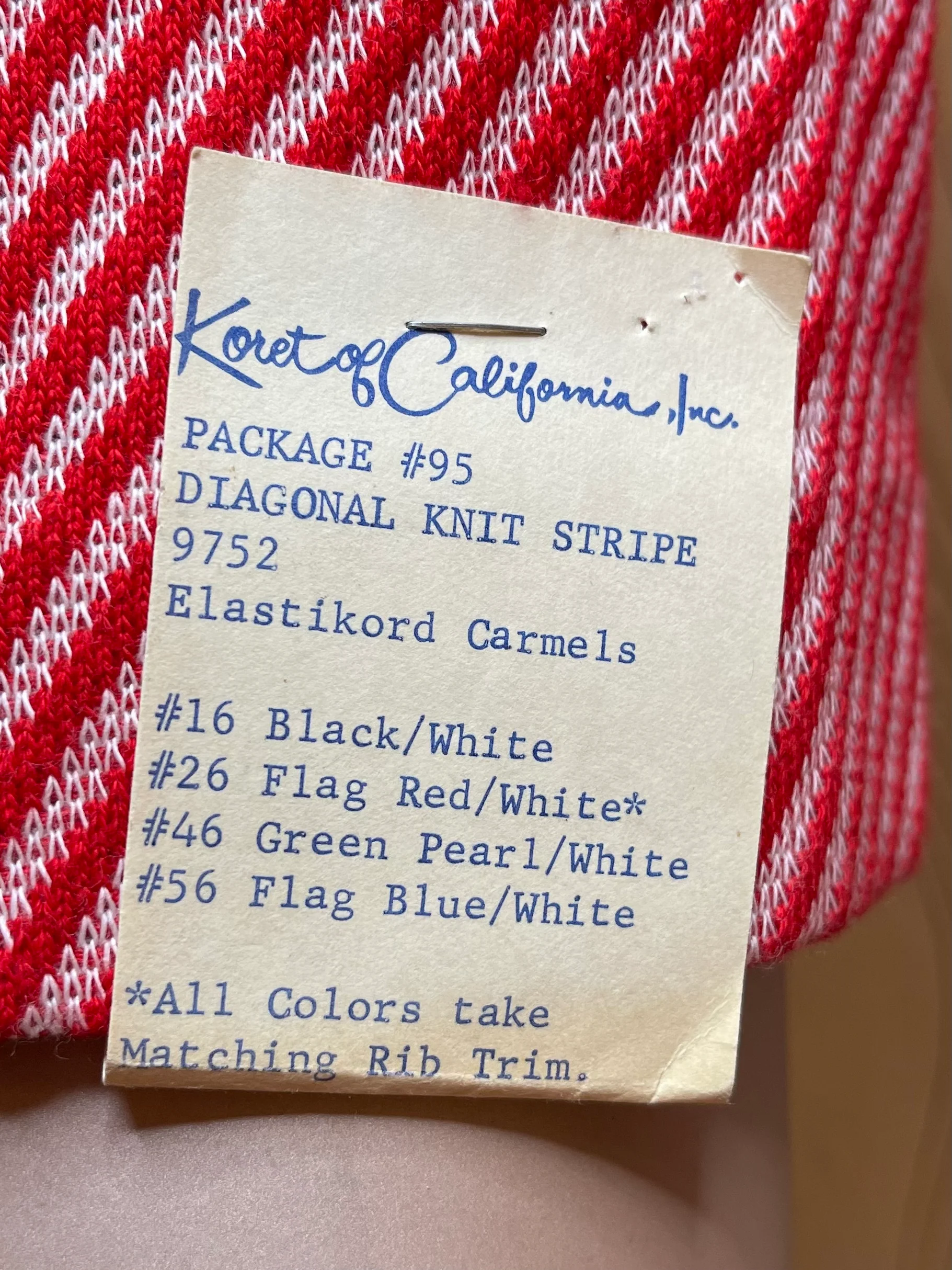 50s/60s Deadstock Striped Knit High Rise Shorts By Koret of California - Image 6
