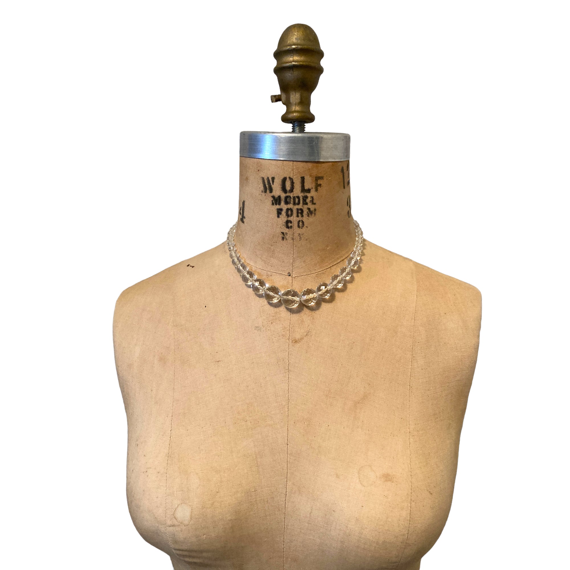 50s/60s Faceted Lucite Bead Choker - Image 3