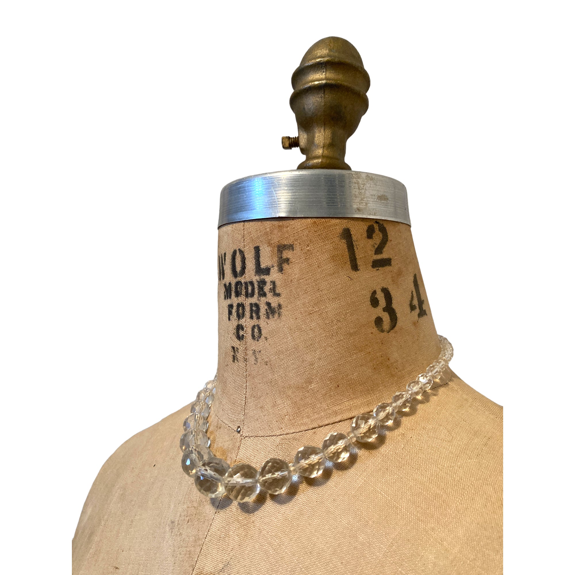 50s/60s Faceted Lucite Bead Choker - Image 6