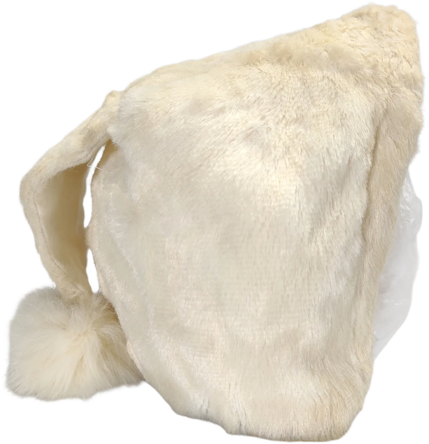 50s/60s Faux Fur Ivory Bonnet Capulet Rabbit Pompom