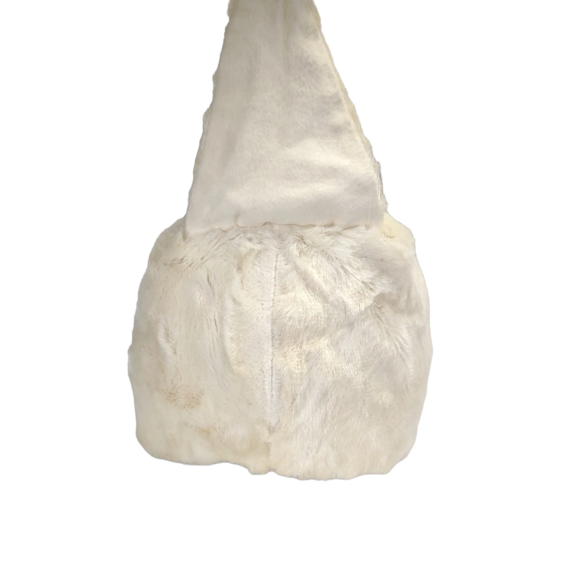50s/60s Faux Fur Ivory Bonnet Capulet Rabbit Pompom - Image 6