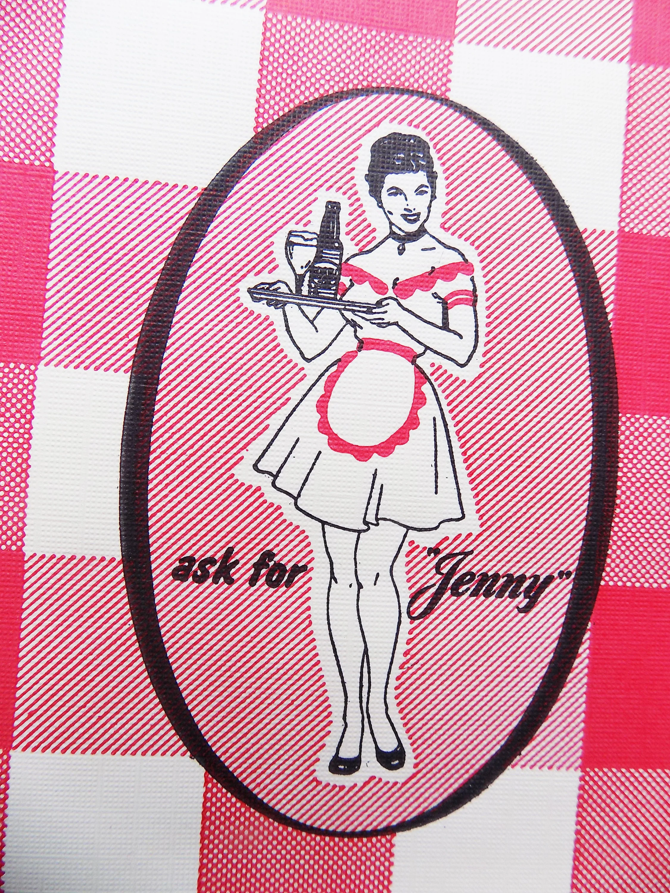 50s-60s Genesee Beer Paper Placemats Jenny Red Gingham Red Checker Bar Beer Rochester New York Party Stag Wedding - Image 2