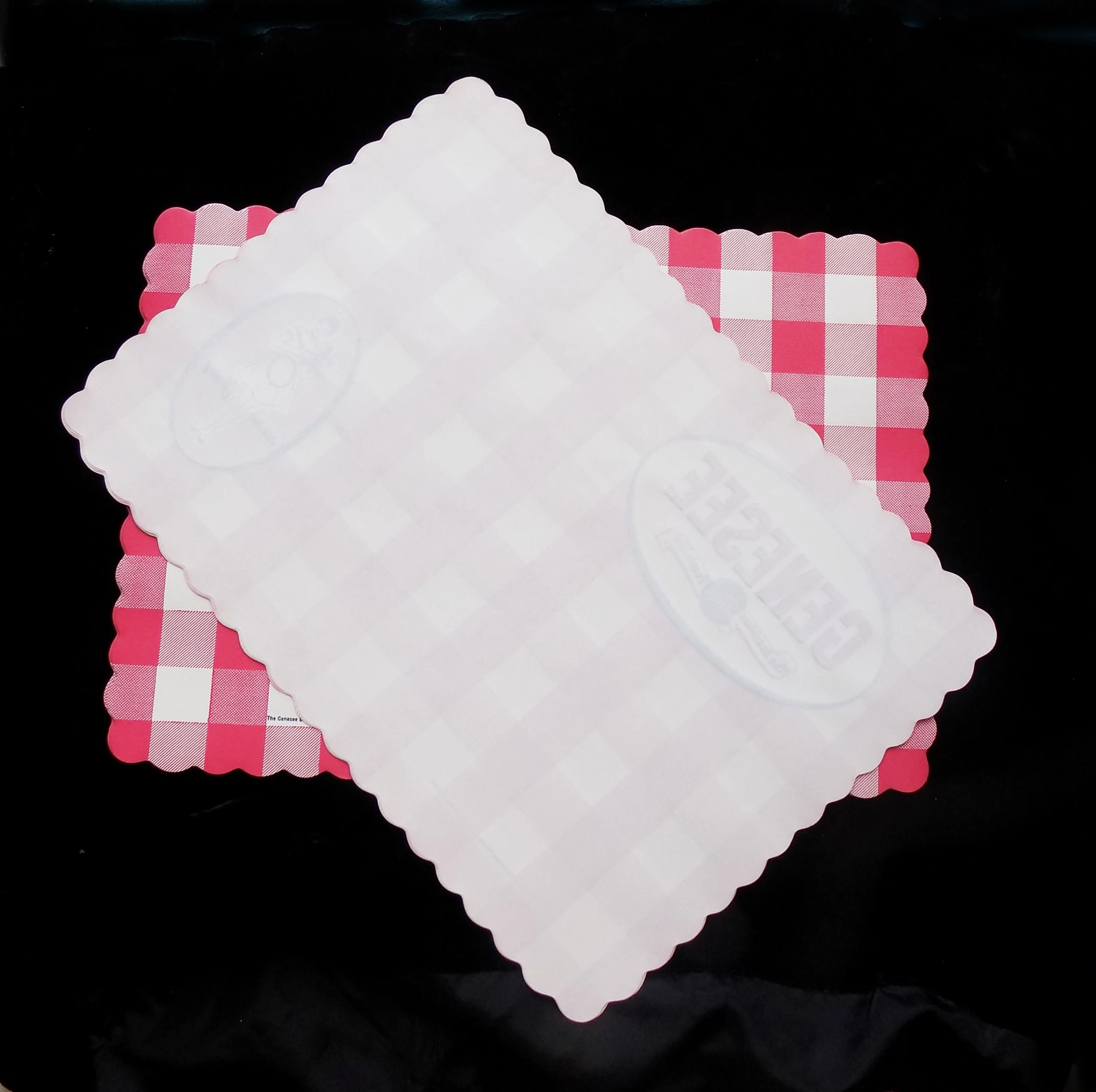 50s-60s Genesee Beer Paper Placemats Jenny Red Gingham Red Checker Bar Beer Rochester New York Party Stag Wedding - Image 5
