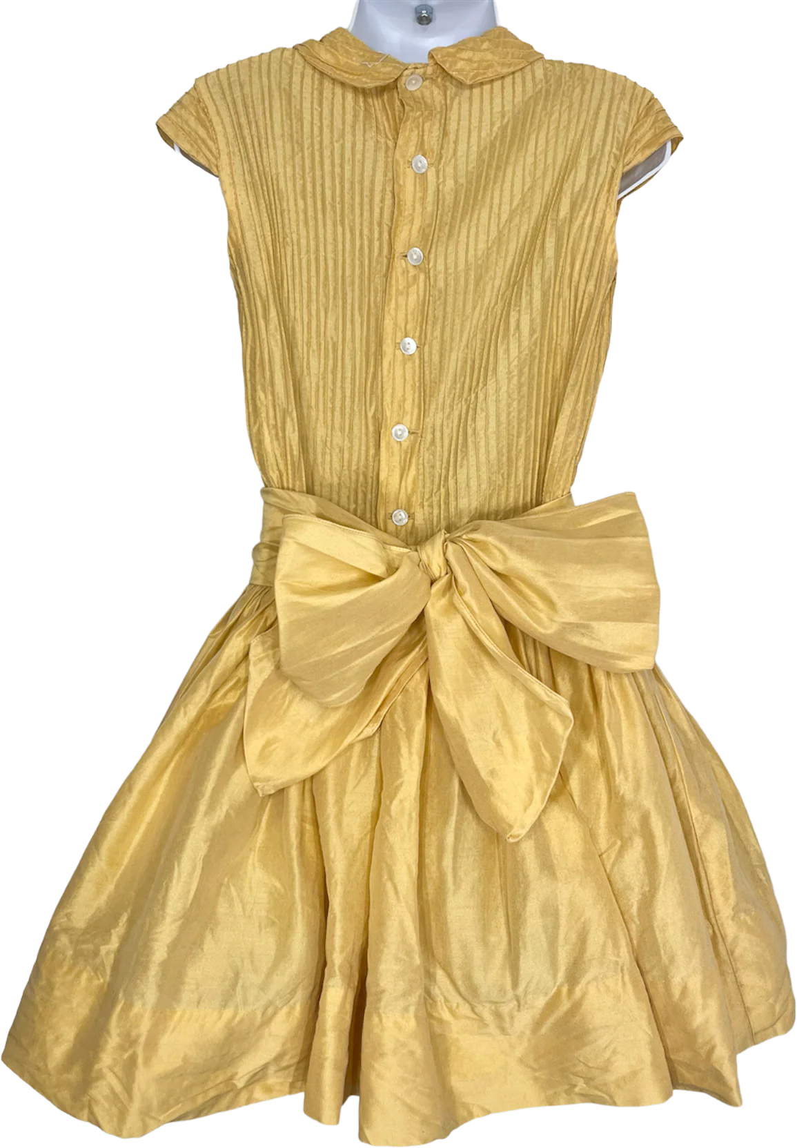 50s/60s Girls' Yellow Rose Fit And Flare Dress By Elena Diran - Image 2