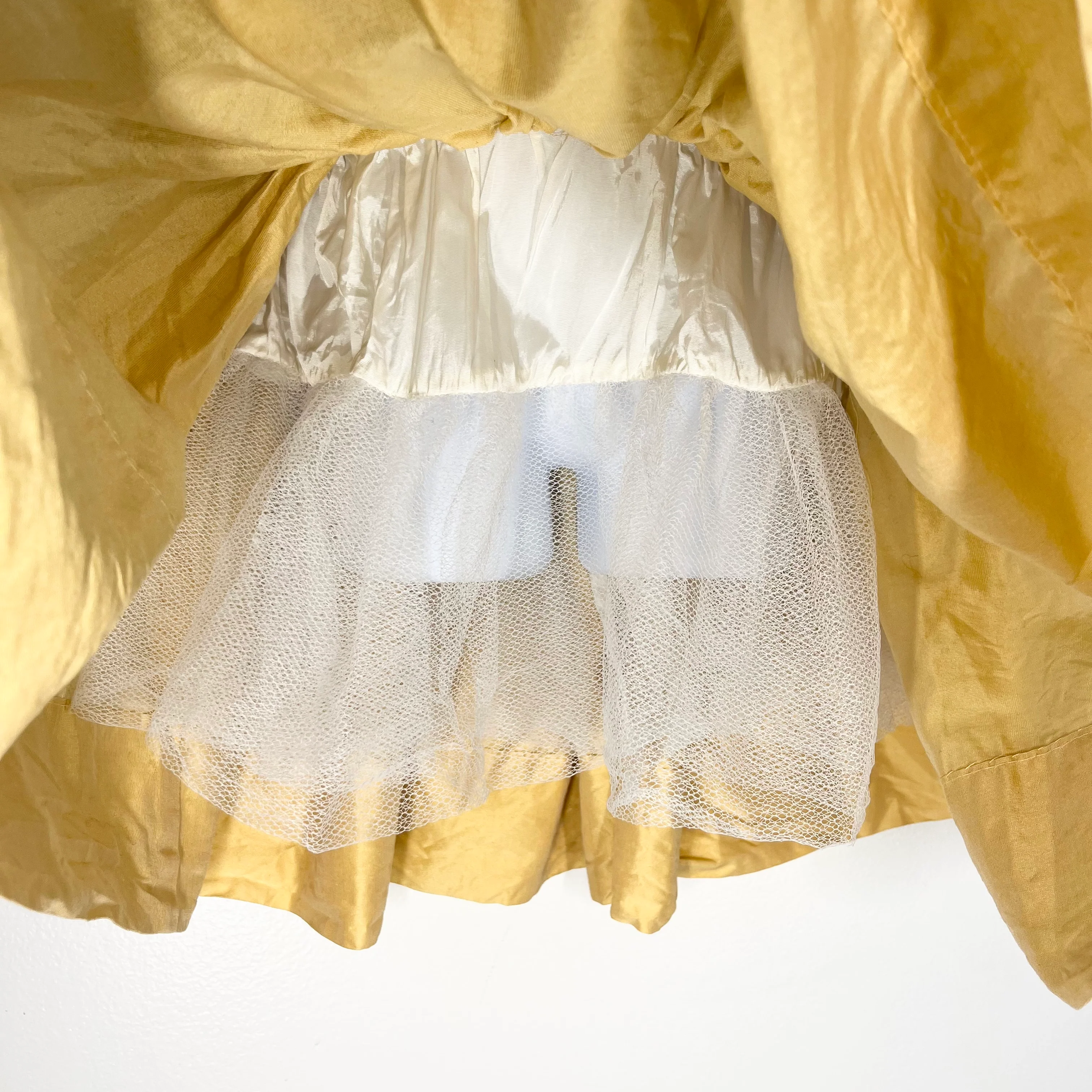 50s/60s Girls' Yellow Rose Fit And Flare Dress By Elena Diran - Image 6
