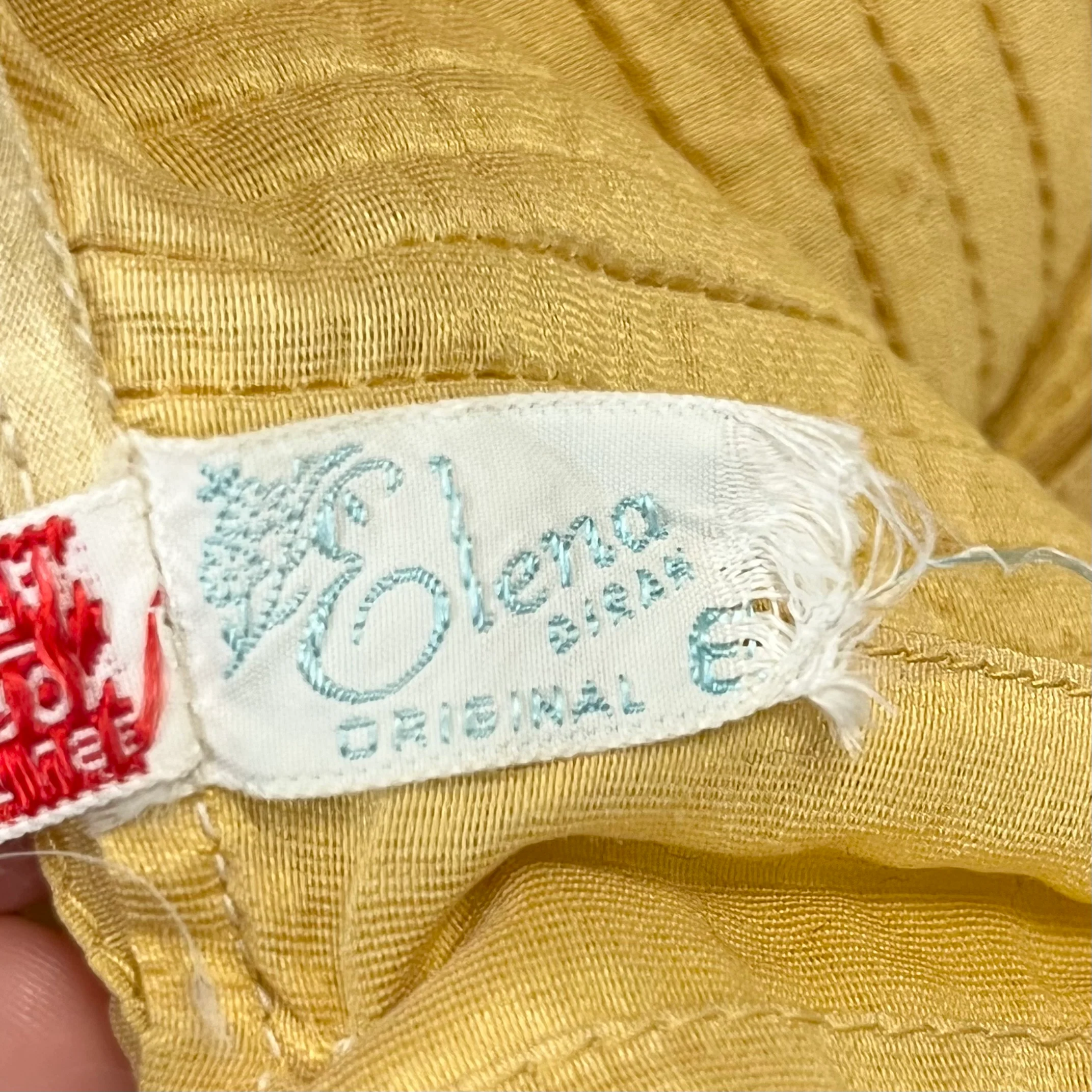50s/60s Girls' Yellow Rose Fit And Flare Dress By Elena Diran - Image 9