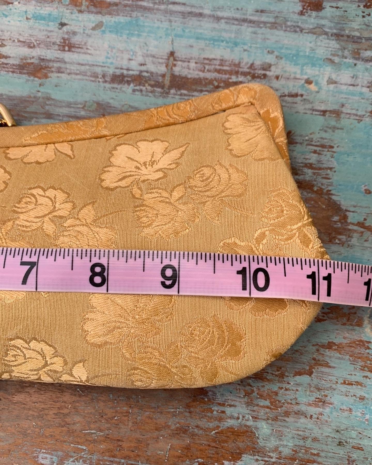 50s/60s Gold Damask Stiletto Heels And Clutch Purse By Quality Craft - Image 7
