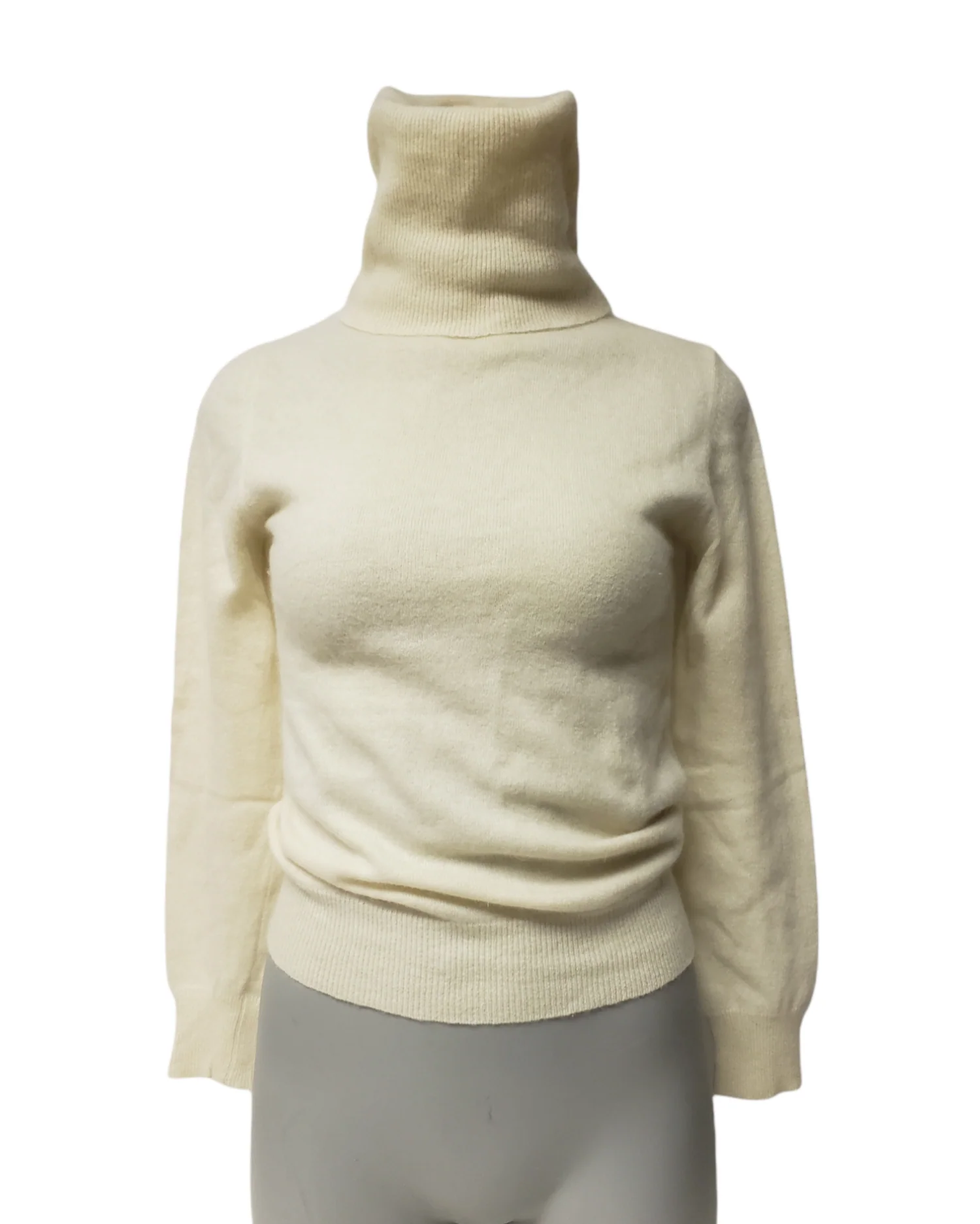 50s/60s Hand Loomed Angora Lambswool Turtleneck Sweater By Tally-Ho Creation - Image 3