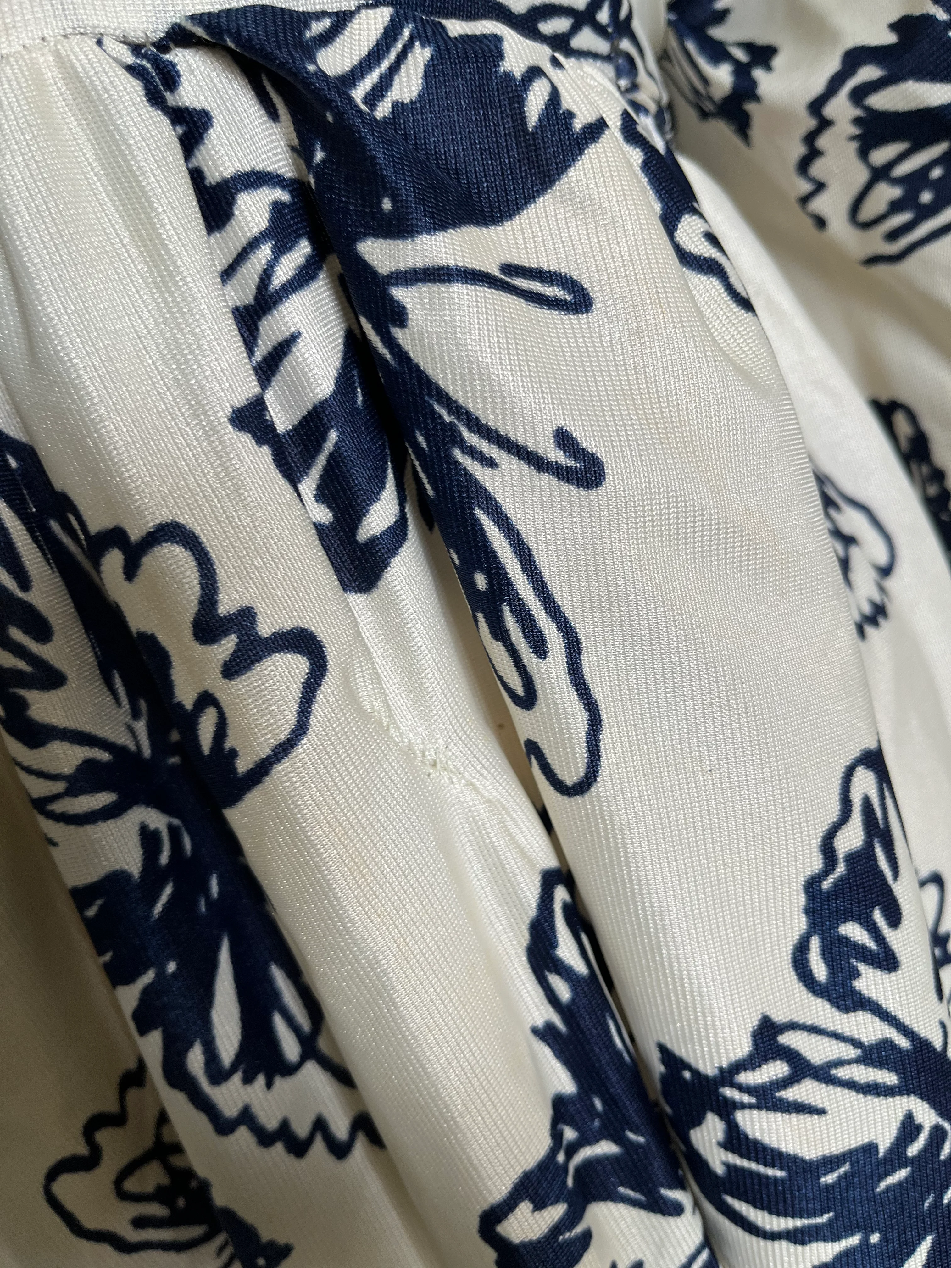 50s/60s Homemade Butterfly Print Empirewaist Dress - Image 3