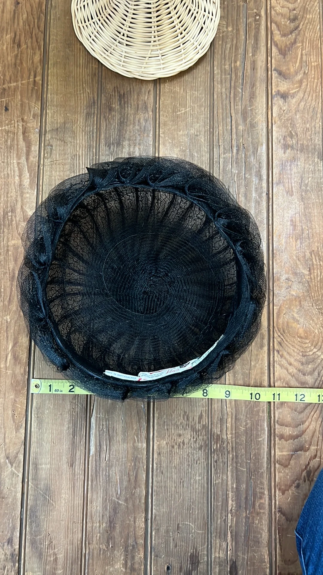 50s/60s Ladies Cocktail Hat Black - Image 5