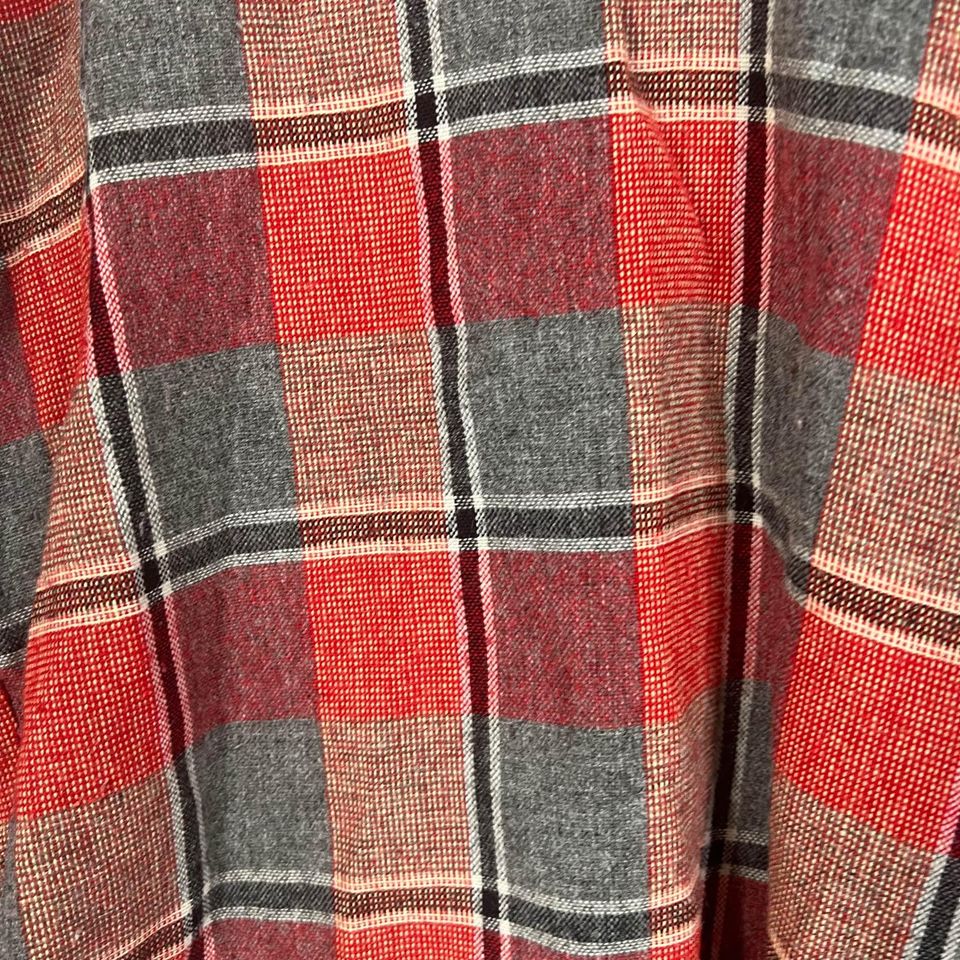 50s/60s Men's Wool Blend Flannel Shirt M By Sears Men's Shop - Image 7