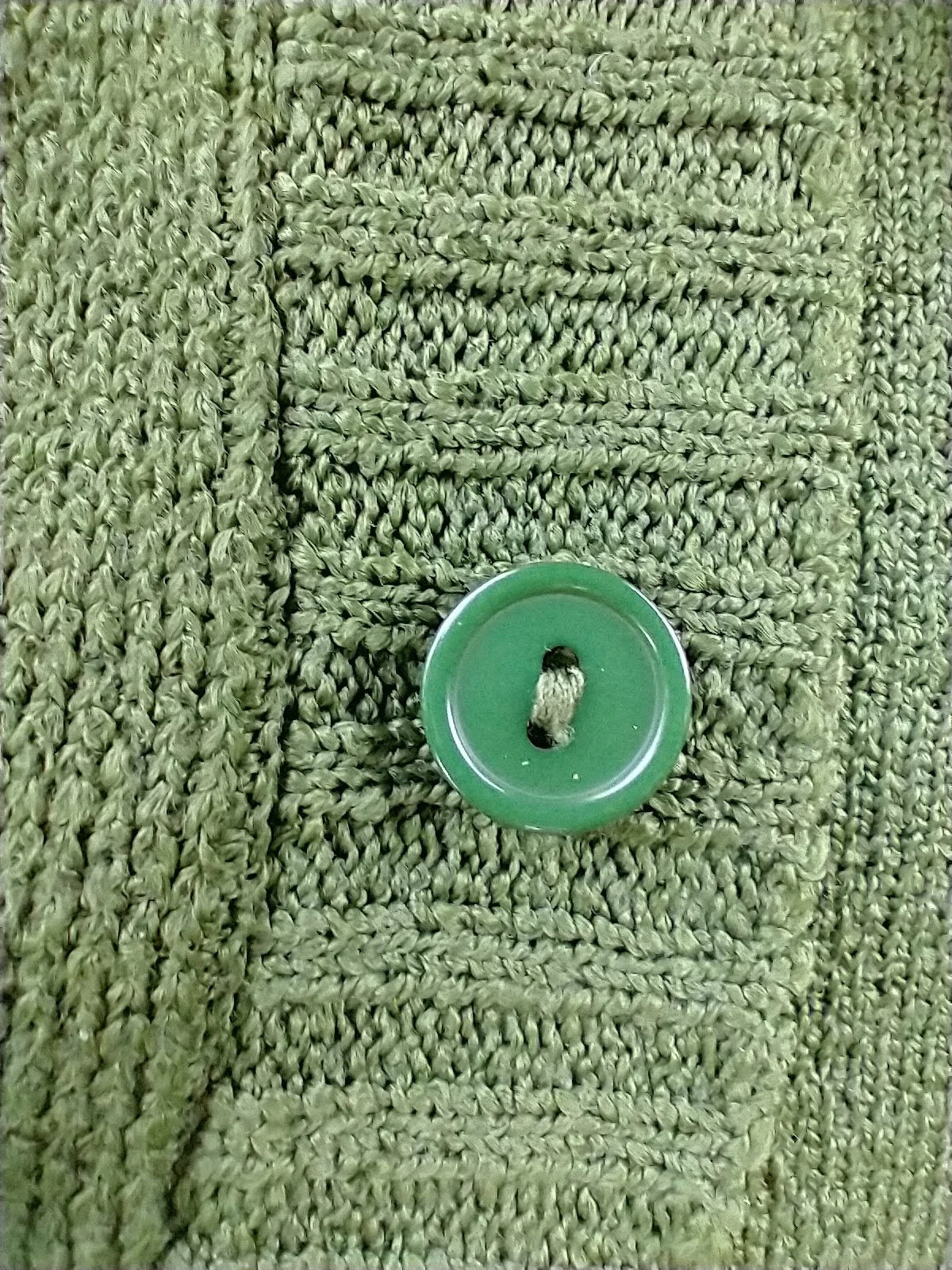 50s-60s Midcentury Green V-Neck Knit Sweater Women's Small To Medium by Marabella Knits - Image 5