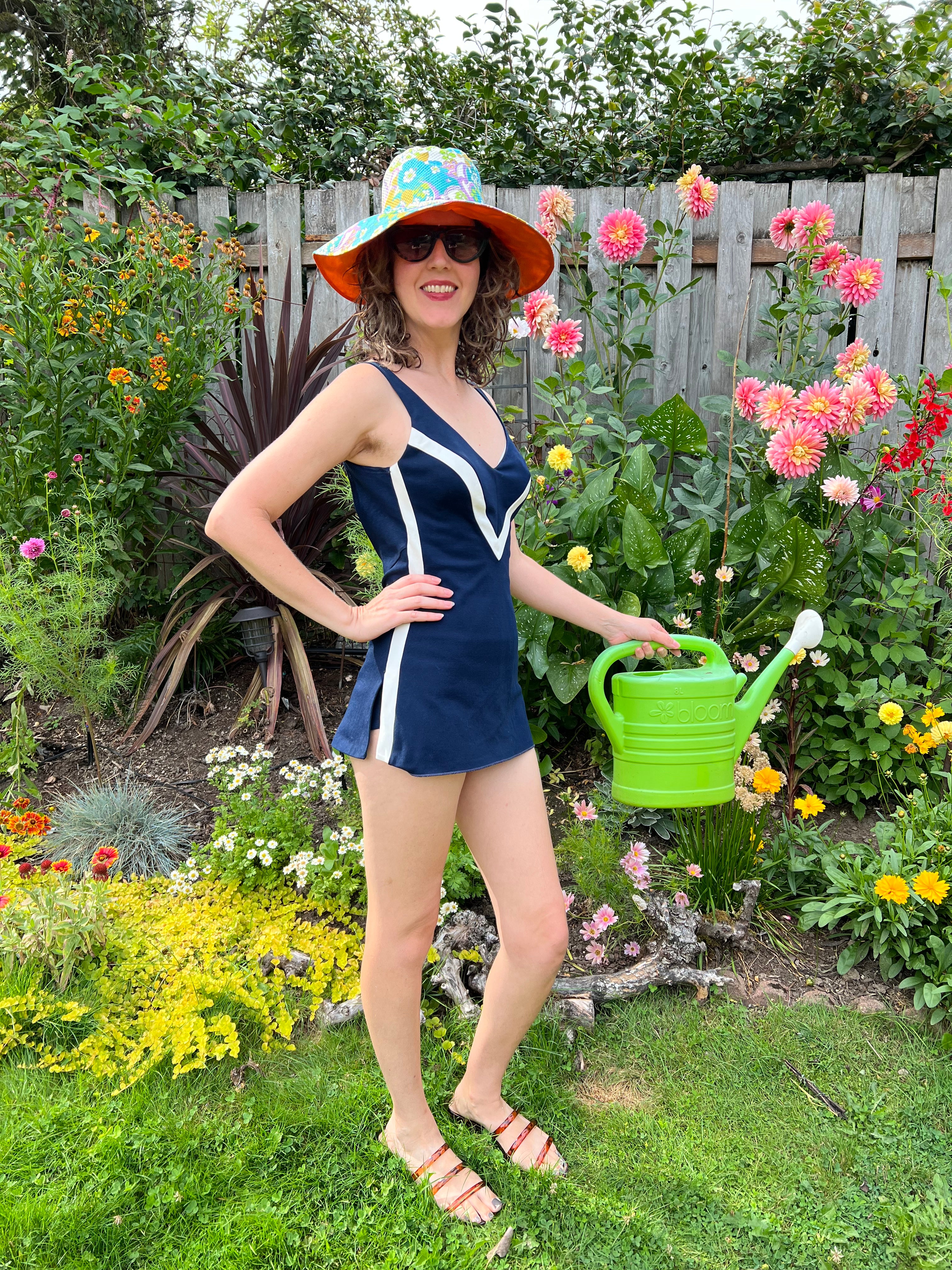 50s/60s One Piece Skirted Swimsuit By Rose Marie Reid - Image 5