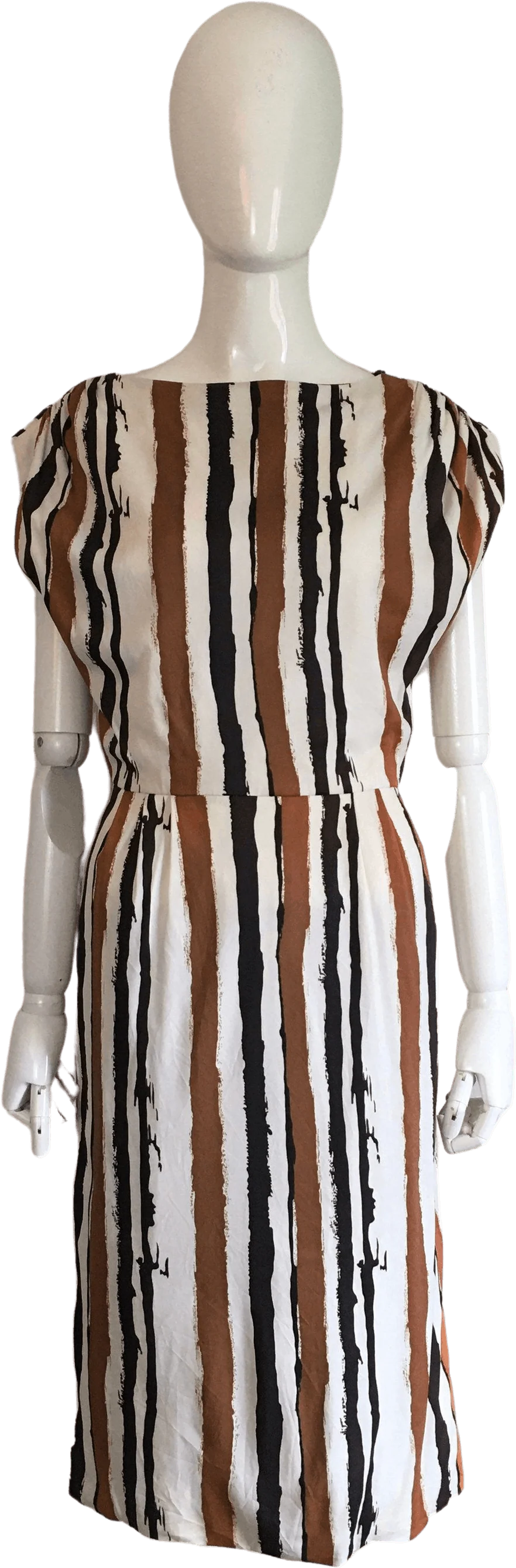 50's/60's Painterly Stripe Wiggle Dress