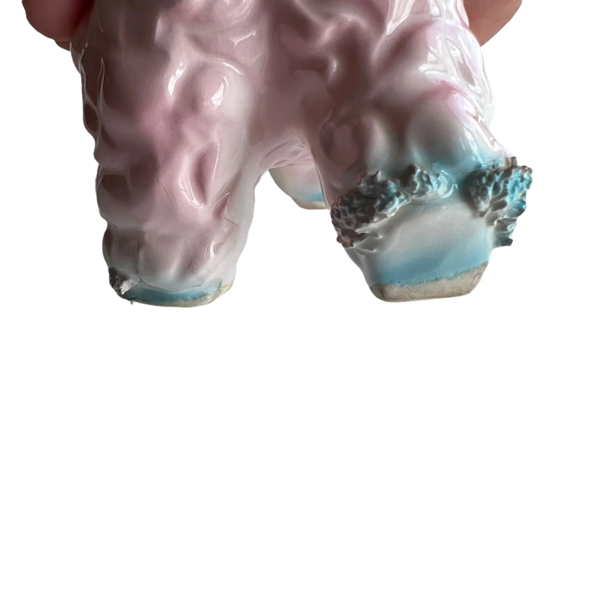 50s/60s Pastel Pink Kitsch Lamb Planter Japan By Samson - Image 10