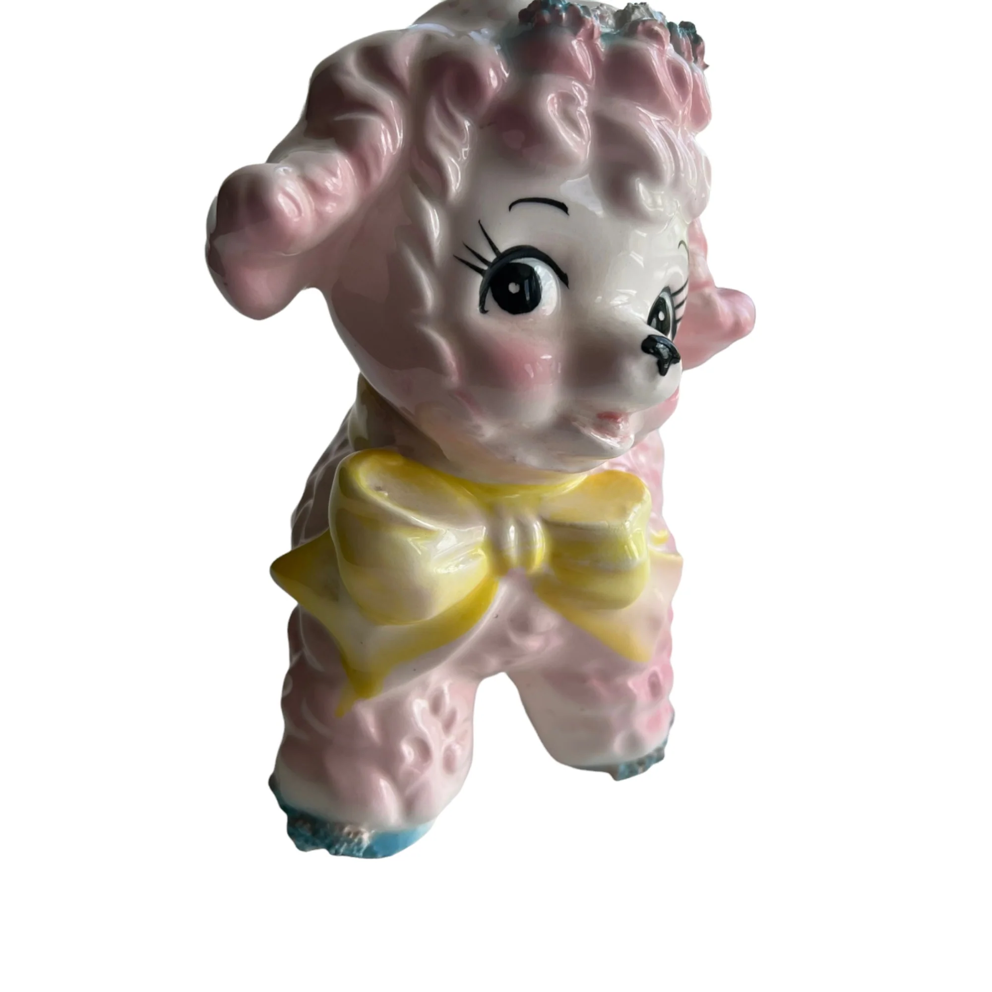 50s/60s Pastel Pink Kitsch Lamb Planter Japan By Samson - Image 3