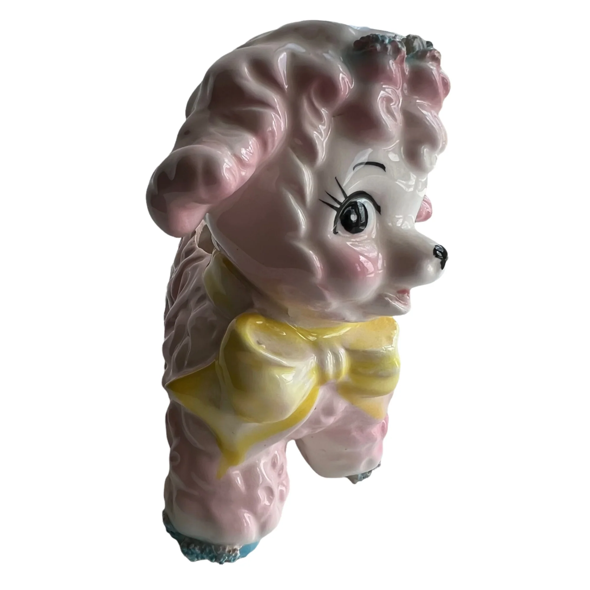 50s/60s Pastel Pink Kitsch Lamb Planter Japan By Samson - Image 4